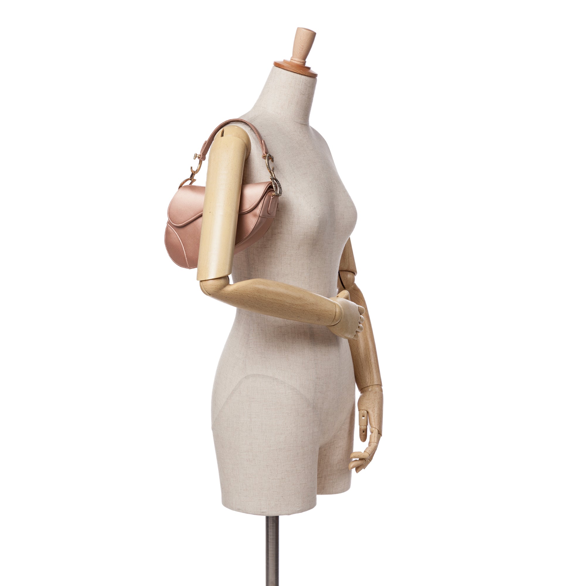 Dior Mini Satin Crystal Embellished Saddle Bag - image 9
