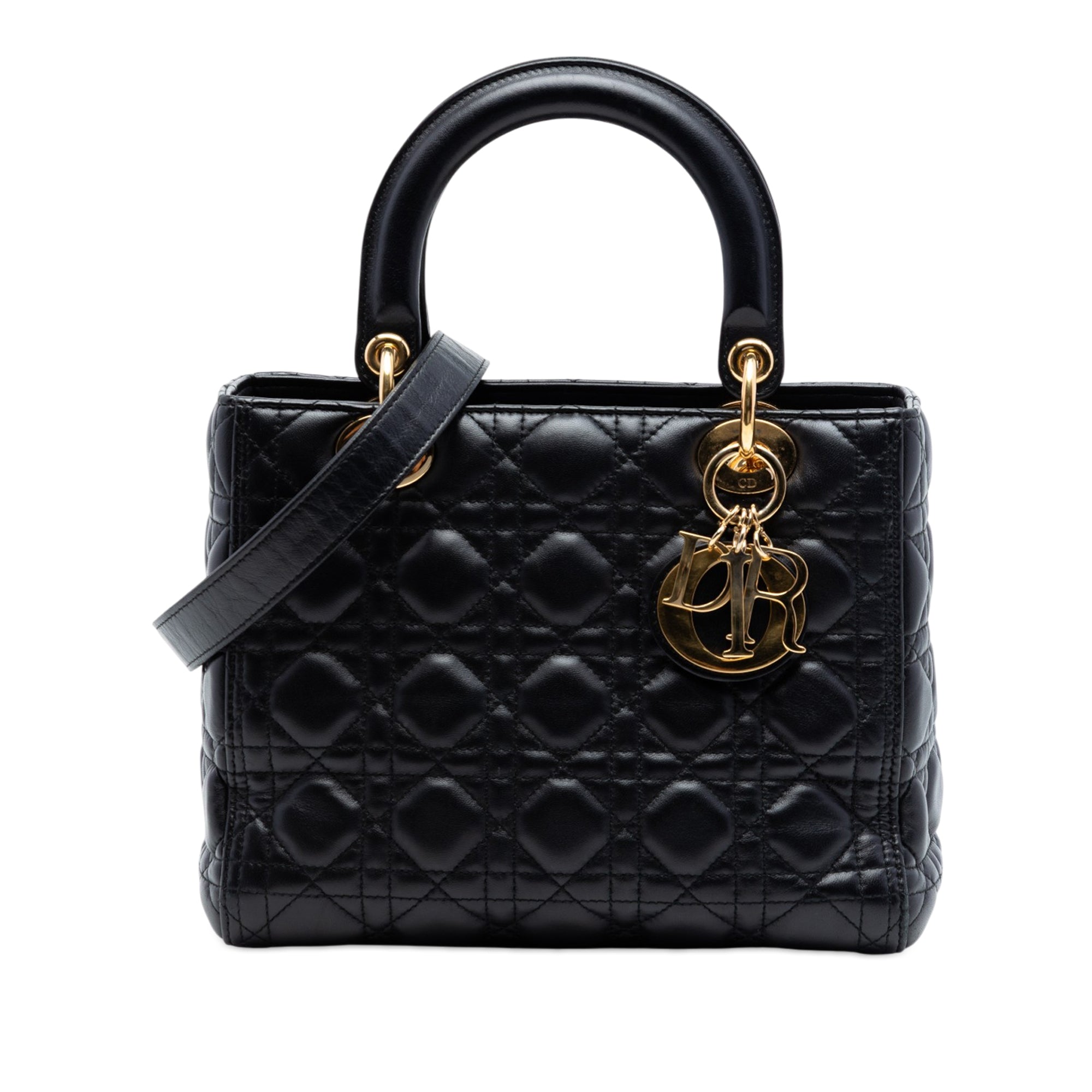 Dior Medium Lambskin Cannage Lady Dior - image 1