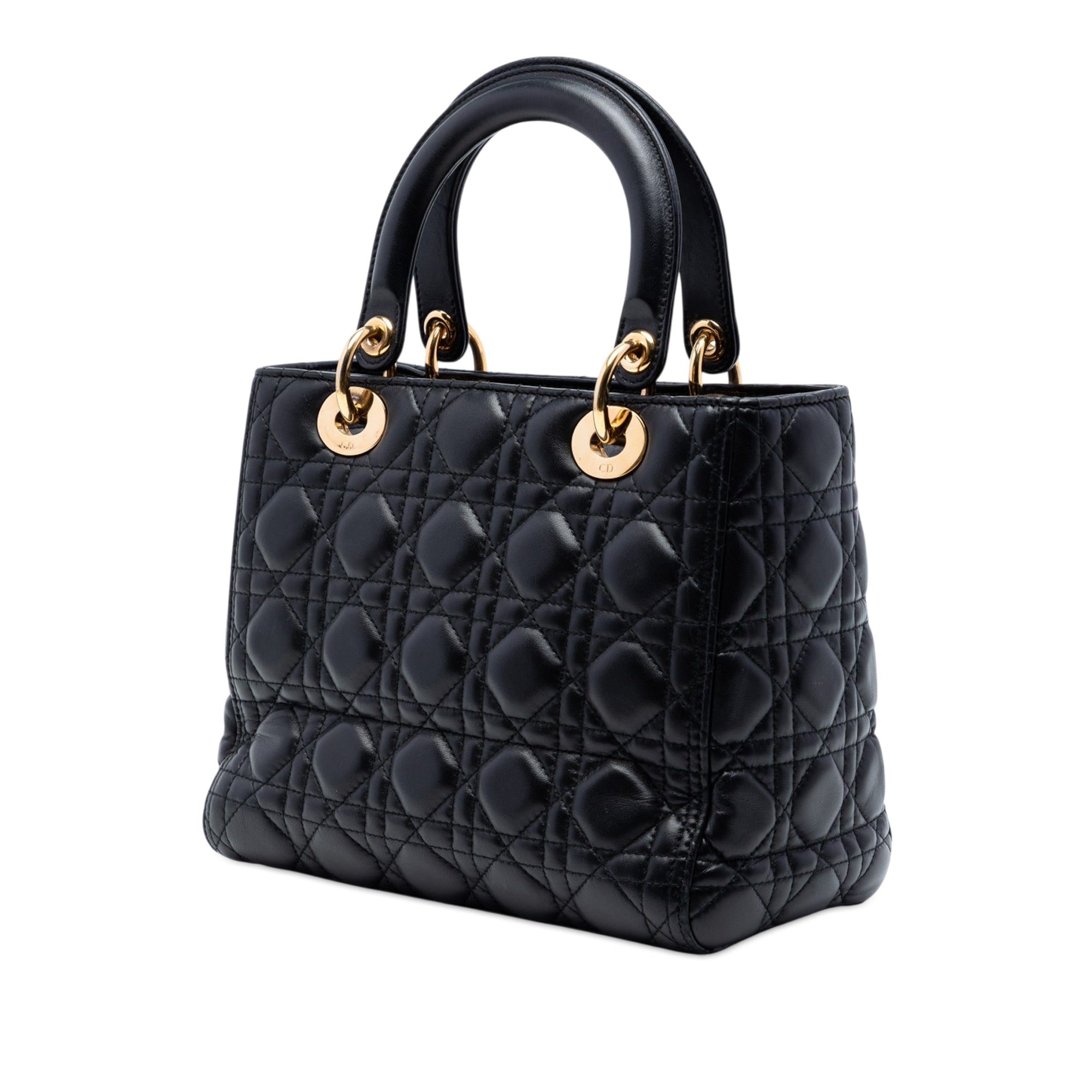 Dior Medium Lambskin Cannage Lady Dior - image 2