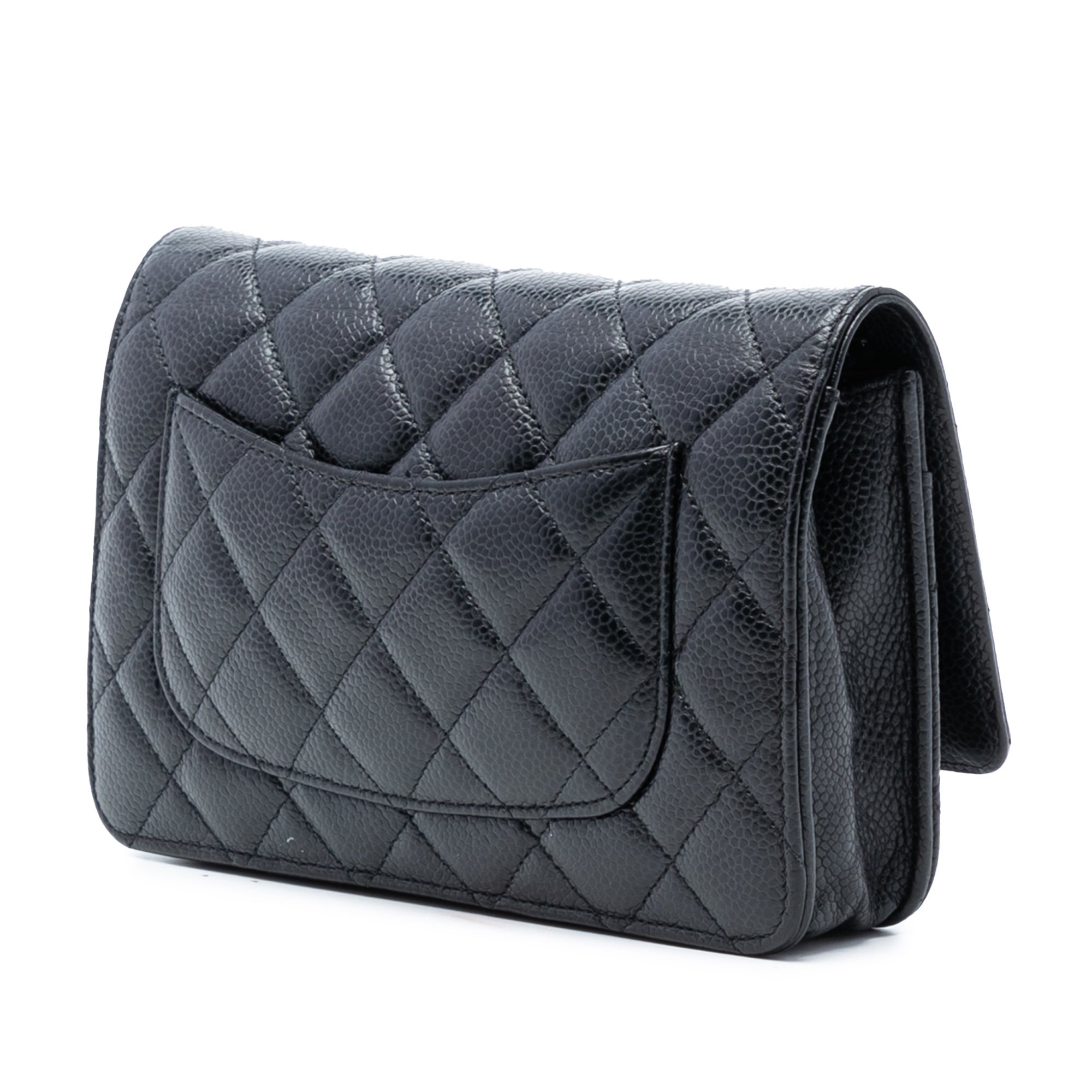 Chanel CC Quilted Caviar Wallet on Chain - image 2