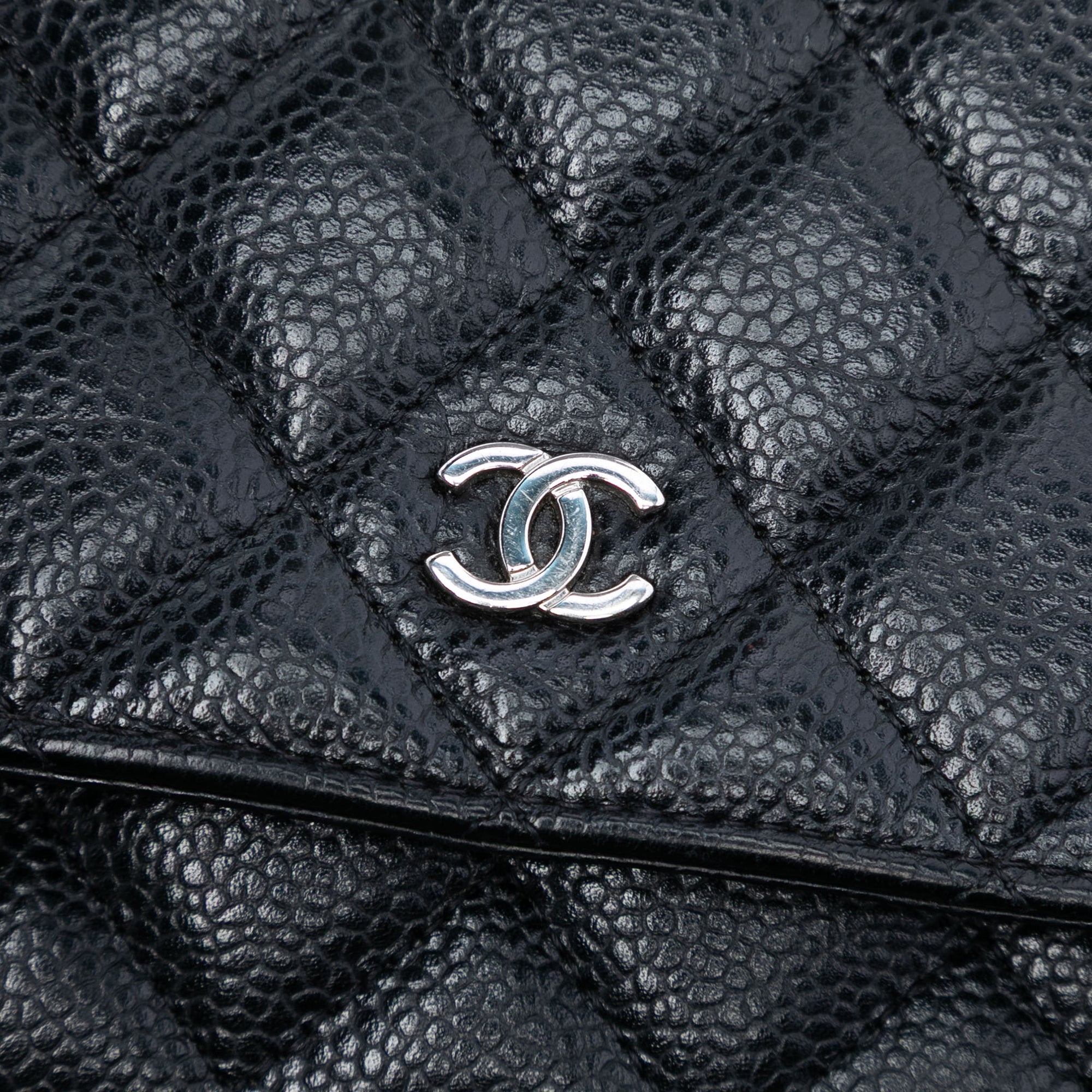 Chanel CC Quilted Caviar Wallet on Chain - image 6