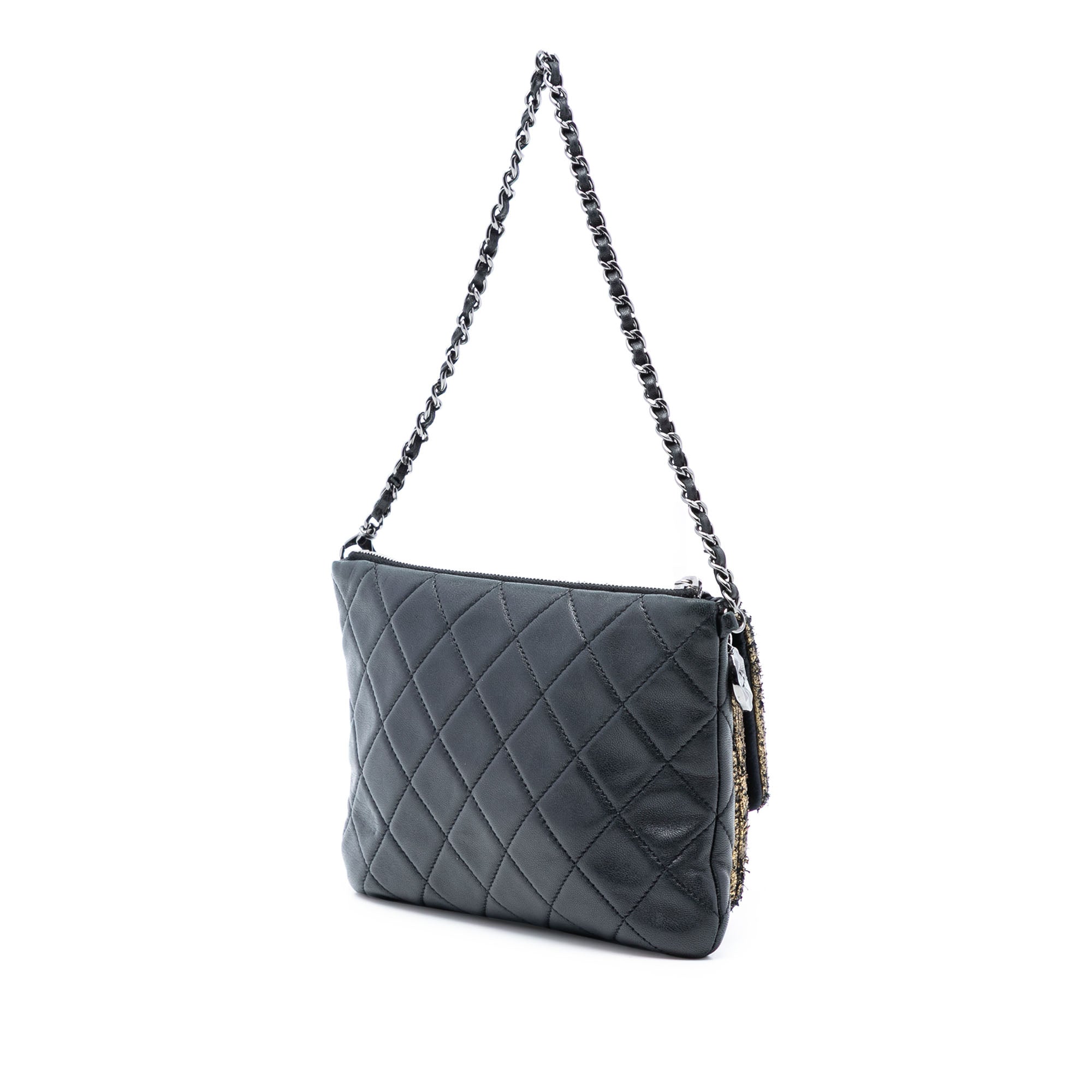 Chanel Metallic and Quilted Lambskin Mineral Nights Clutch On Chain - image 2