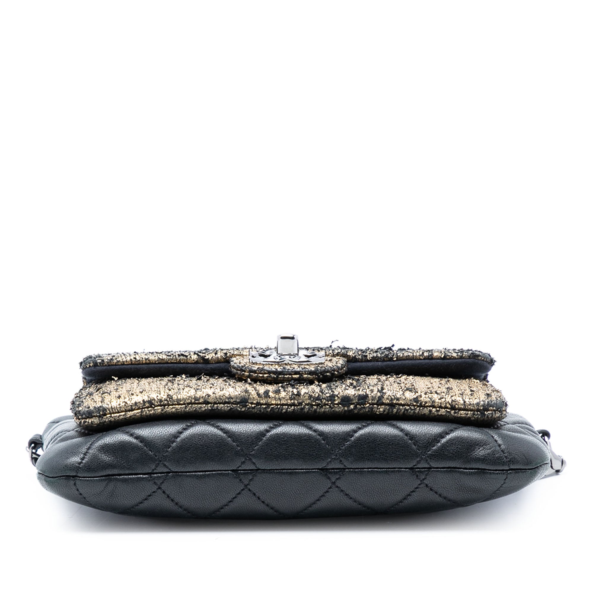 Chanel Metallic and Quilted Lambskin Mineral Nights Clutch On Chain - image 3