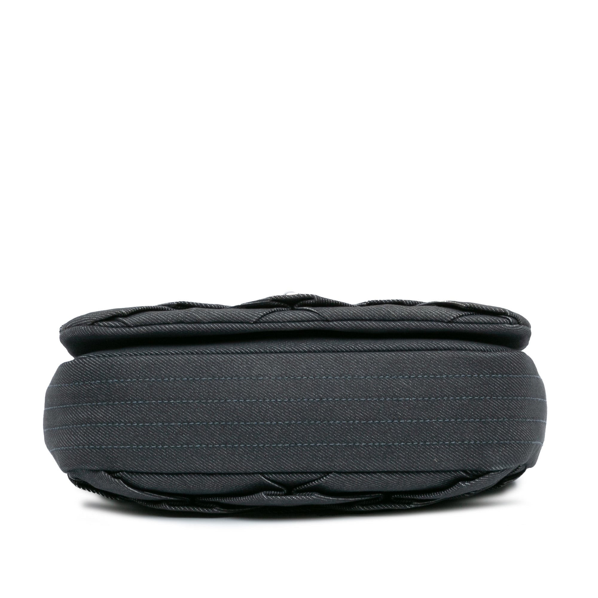 Chanel Small Pleated Denim Scale Effect Turtle Flap - image 3