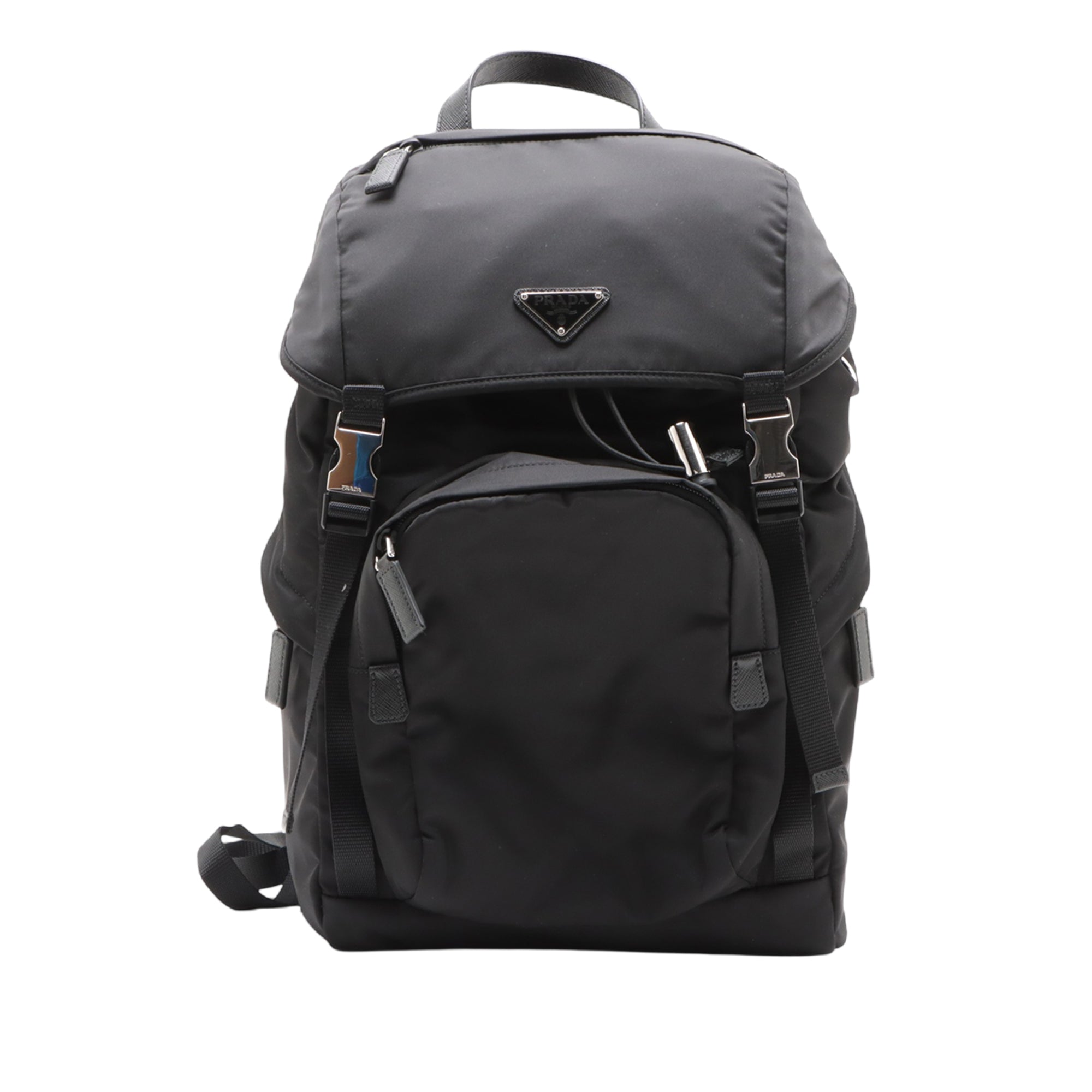 Prada Saffiano Trimmed Tessuto Backpack - image 1