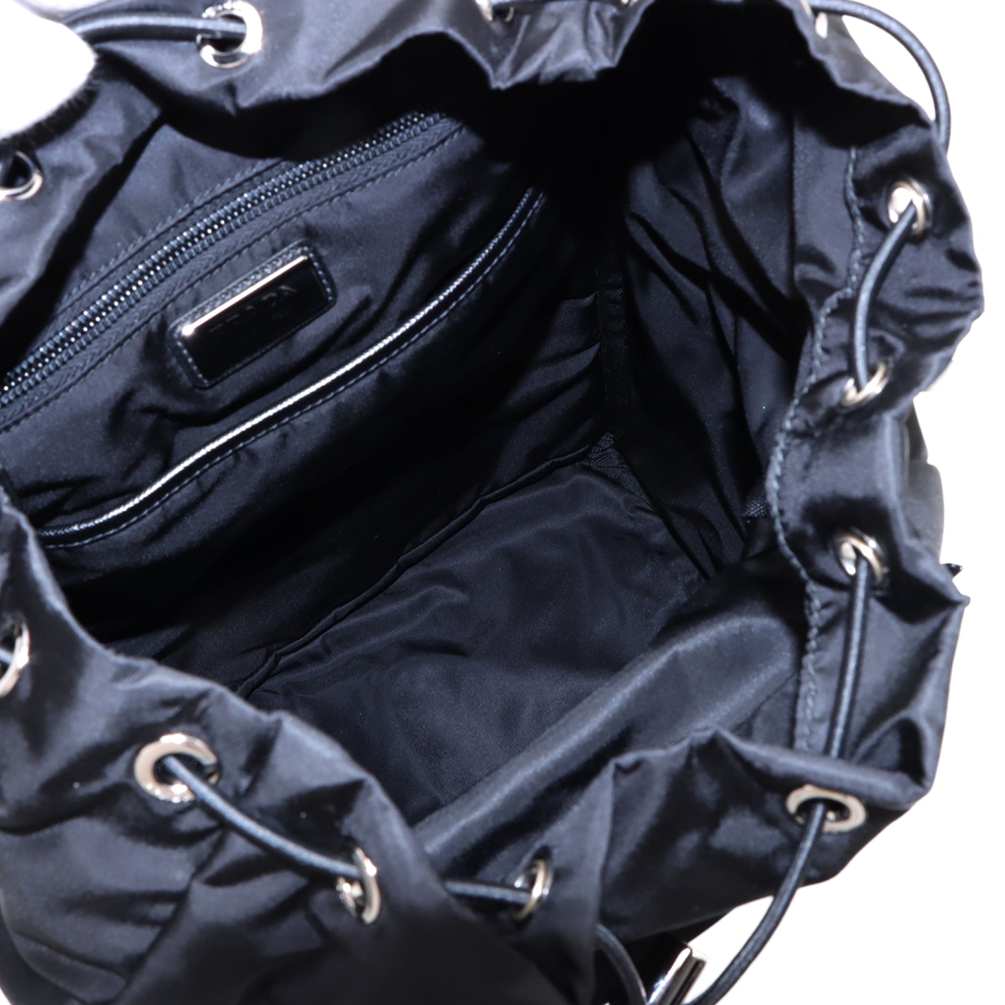 Prada Saffiano Trimmed Tessuto Backpack - image 5