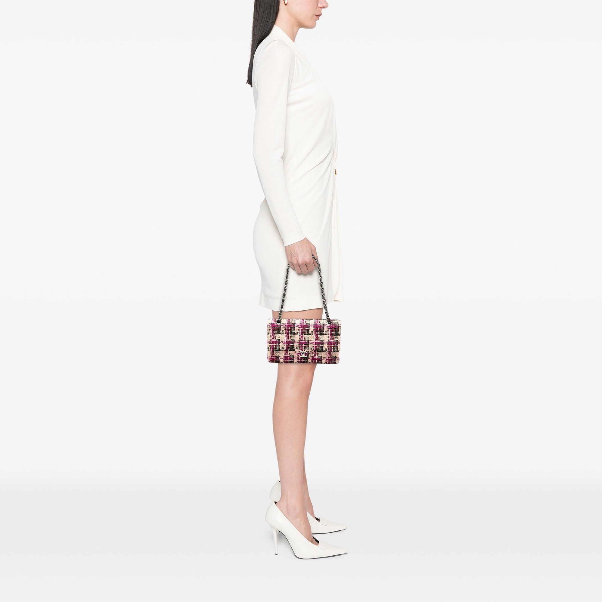 Chanel Medium Classic Tweed Double Flap - image 8