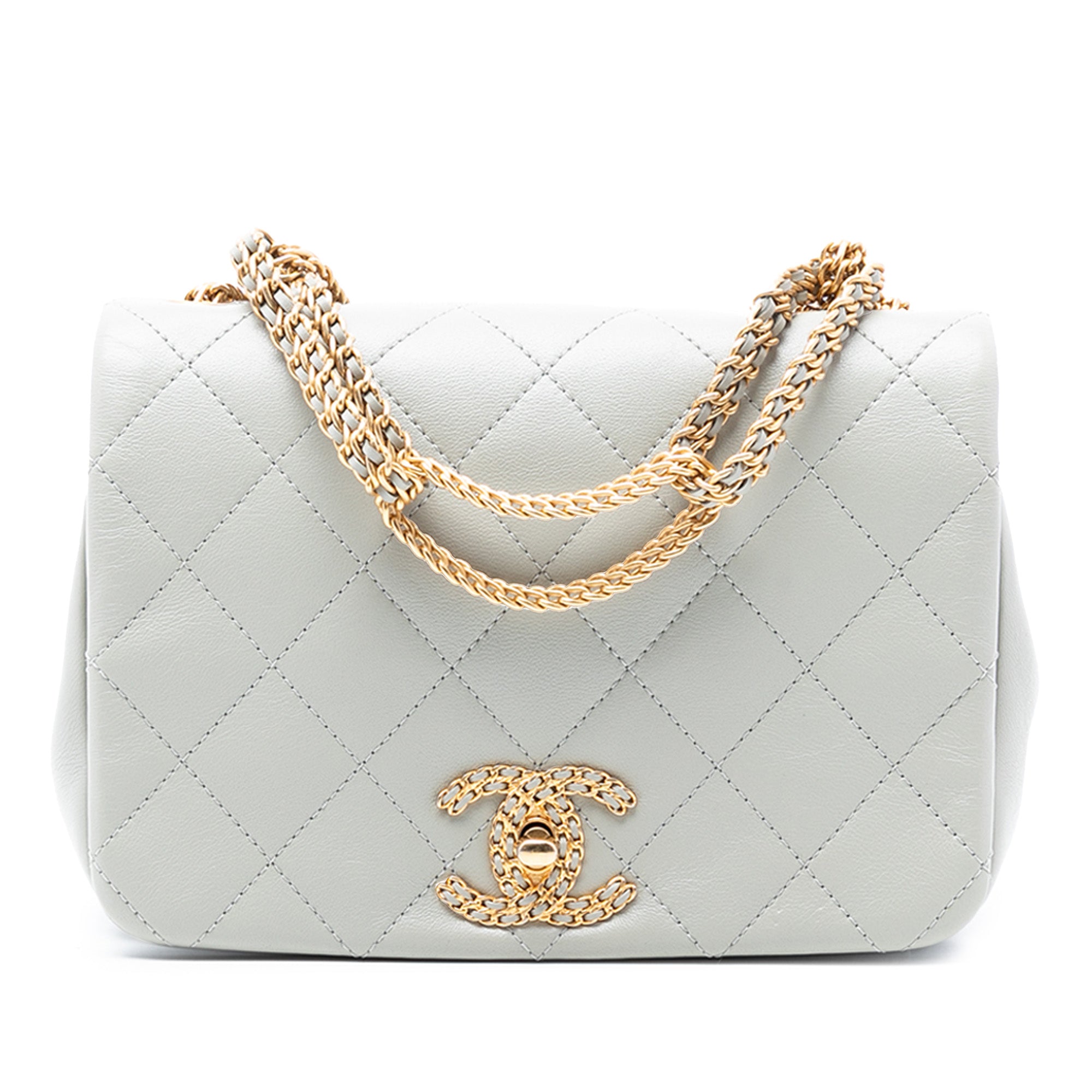 Chanel Small Quilted Lambskin On And On Chain Flap - image 1