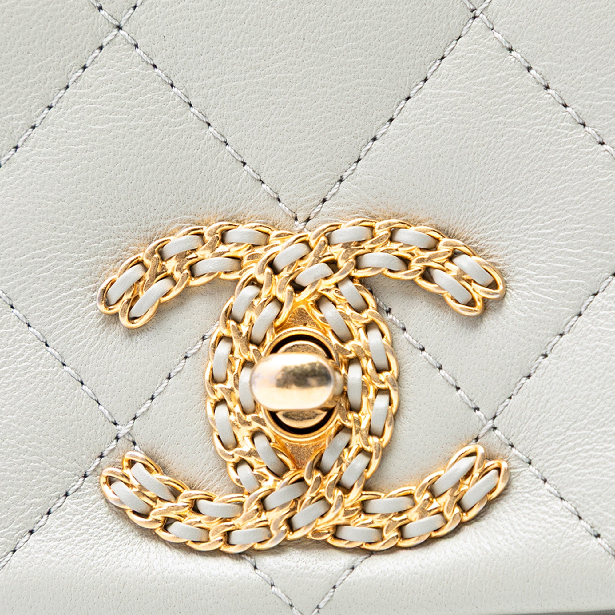 Chanel Small Quilted Lambskin On And On Chain Flap - image 6