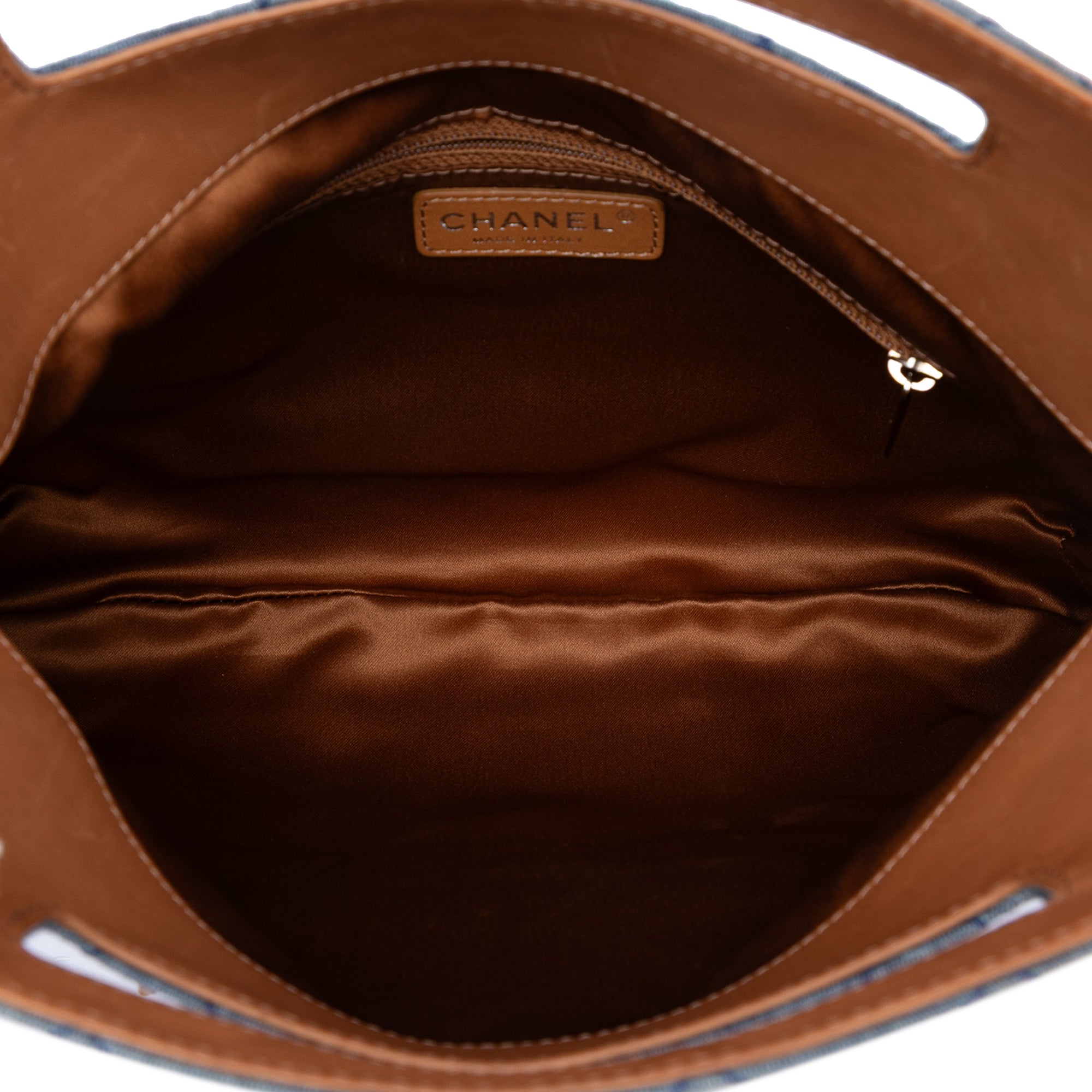 Chanel CC Quilted Denim Foldover Clutch - image 4