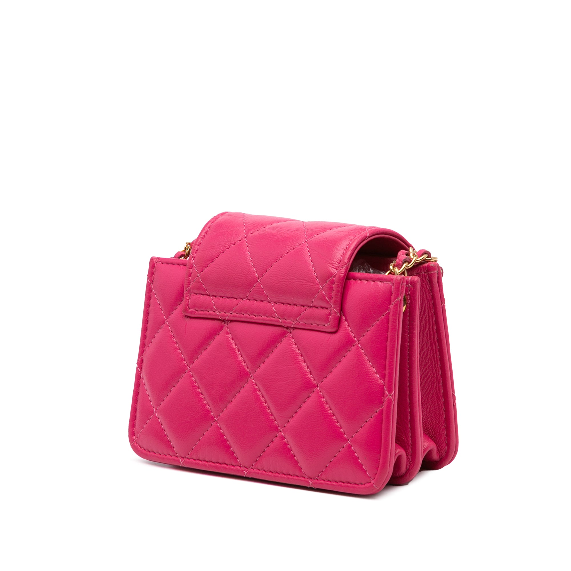 Chanel CC Quilted Lambskin Flap Clutch On Chain - image 2
