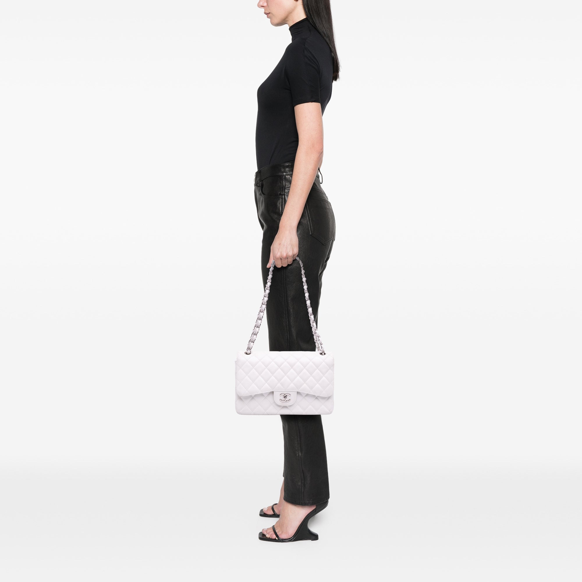 Chanel Jumbo Classic Caviar Double Flap - image 11