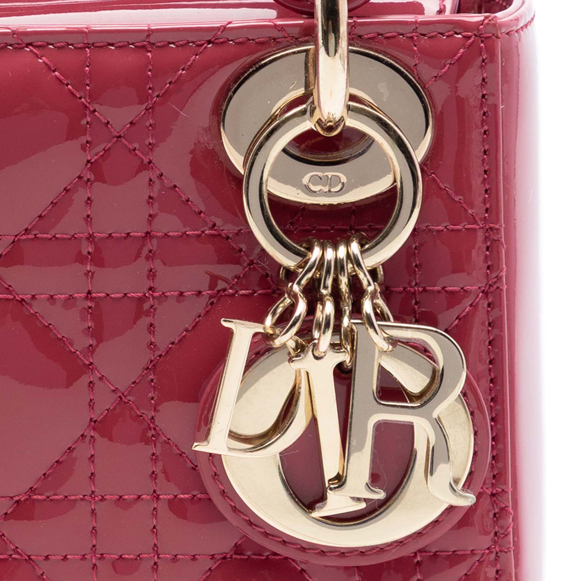 Dior Mini Patent Cannage Lady Dior - image 6