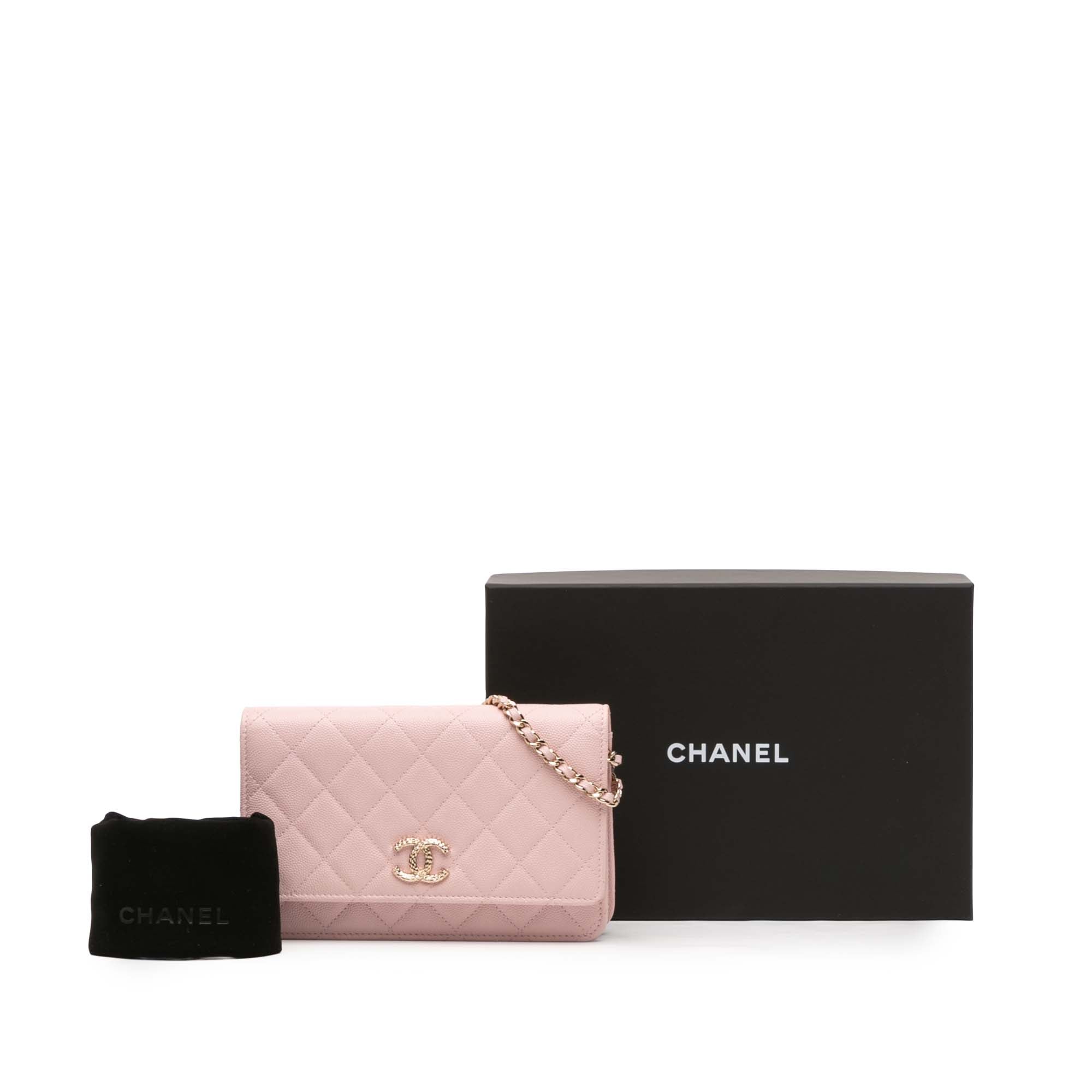 Chanel CC Quilted Caviar Wallet on Chain - image 14