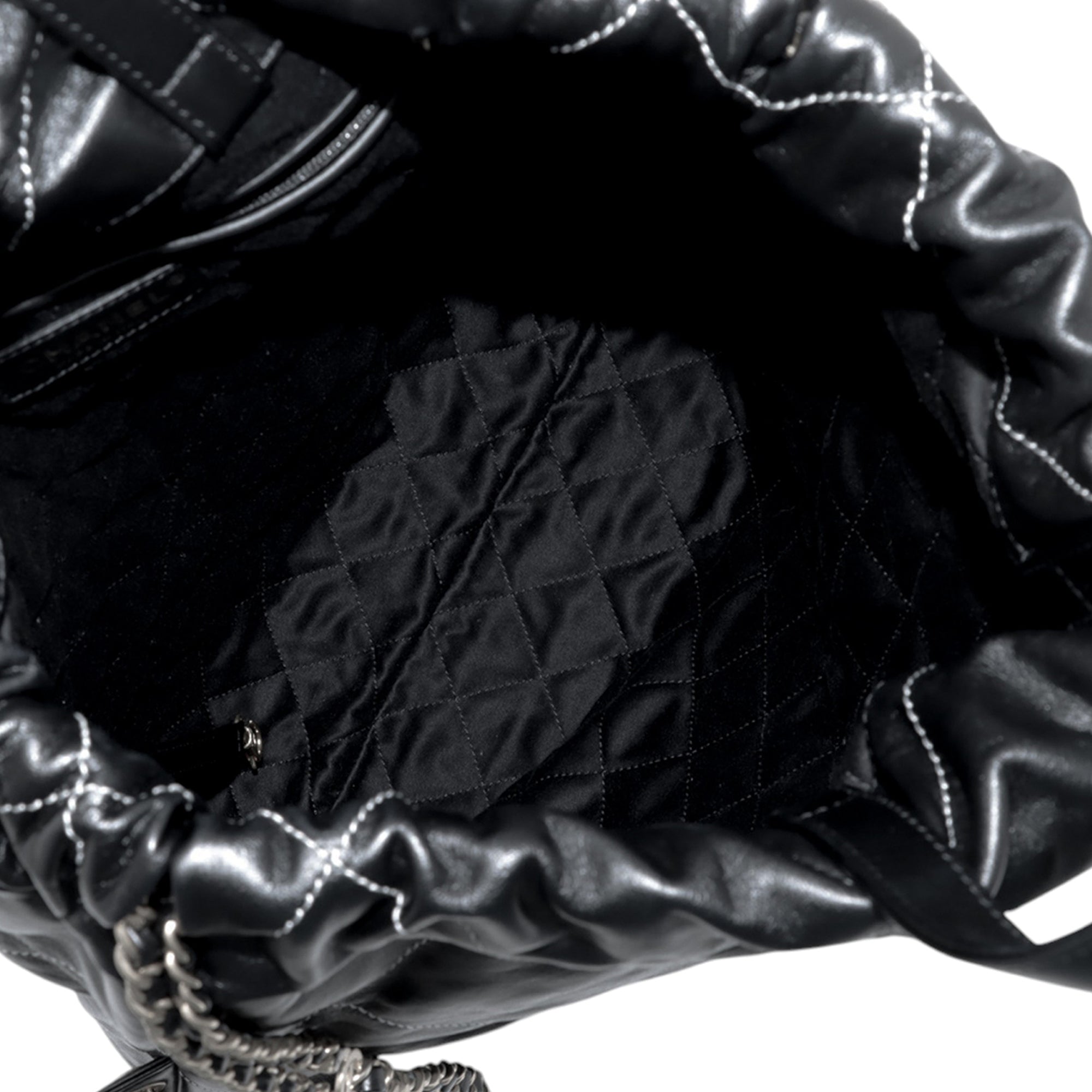 Chanel Large Quilted Shiny Calfskin 22 Backpack - image 3