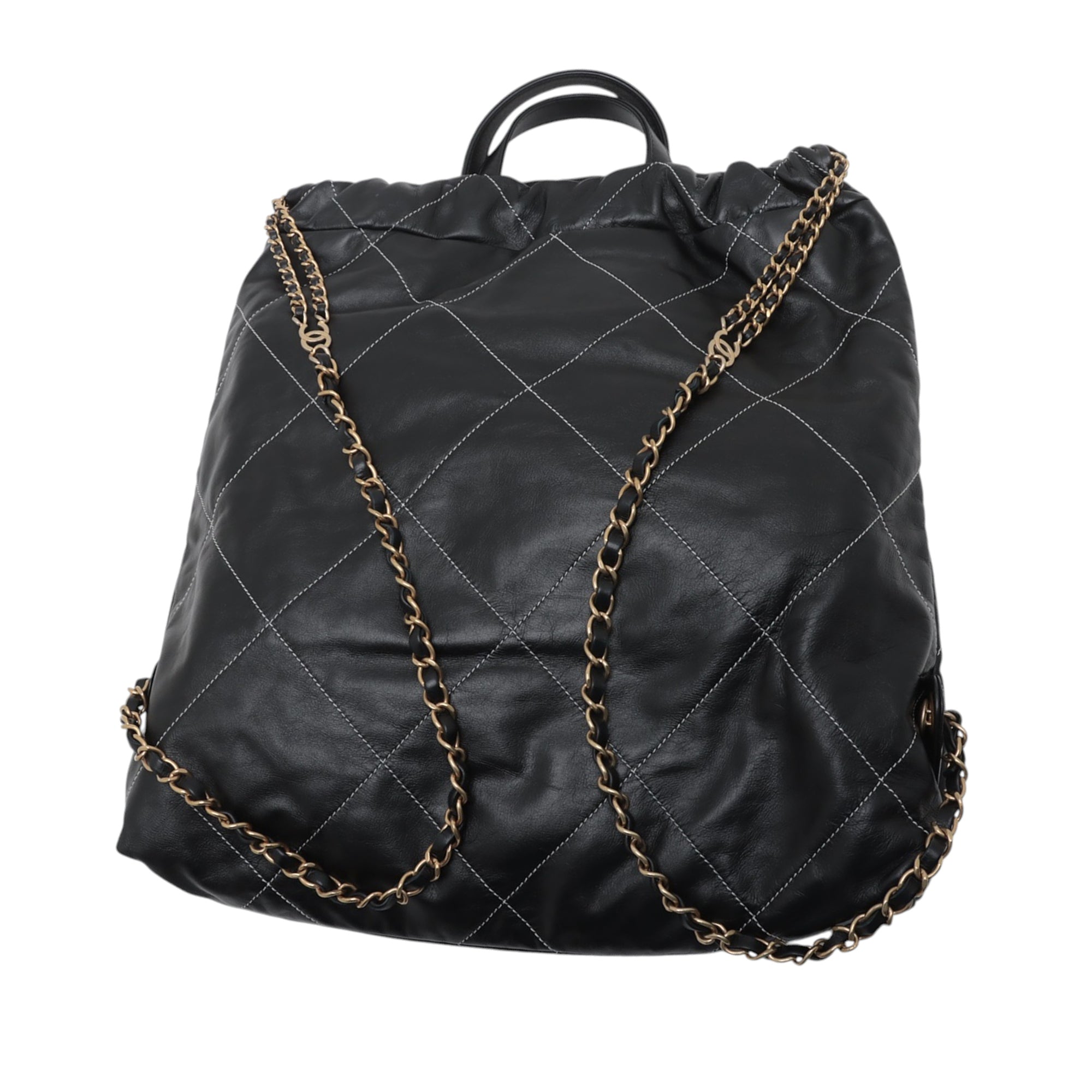 Chanel Large Quilted Shiny Calfskin 22 Backpack - image 6