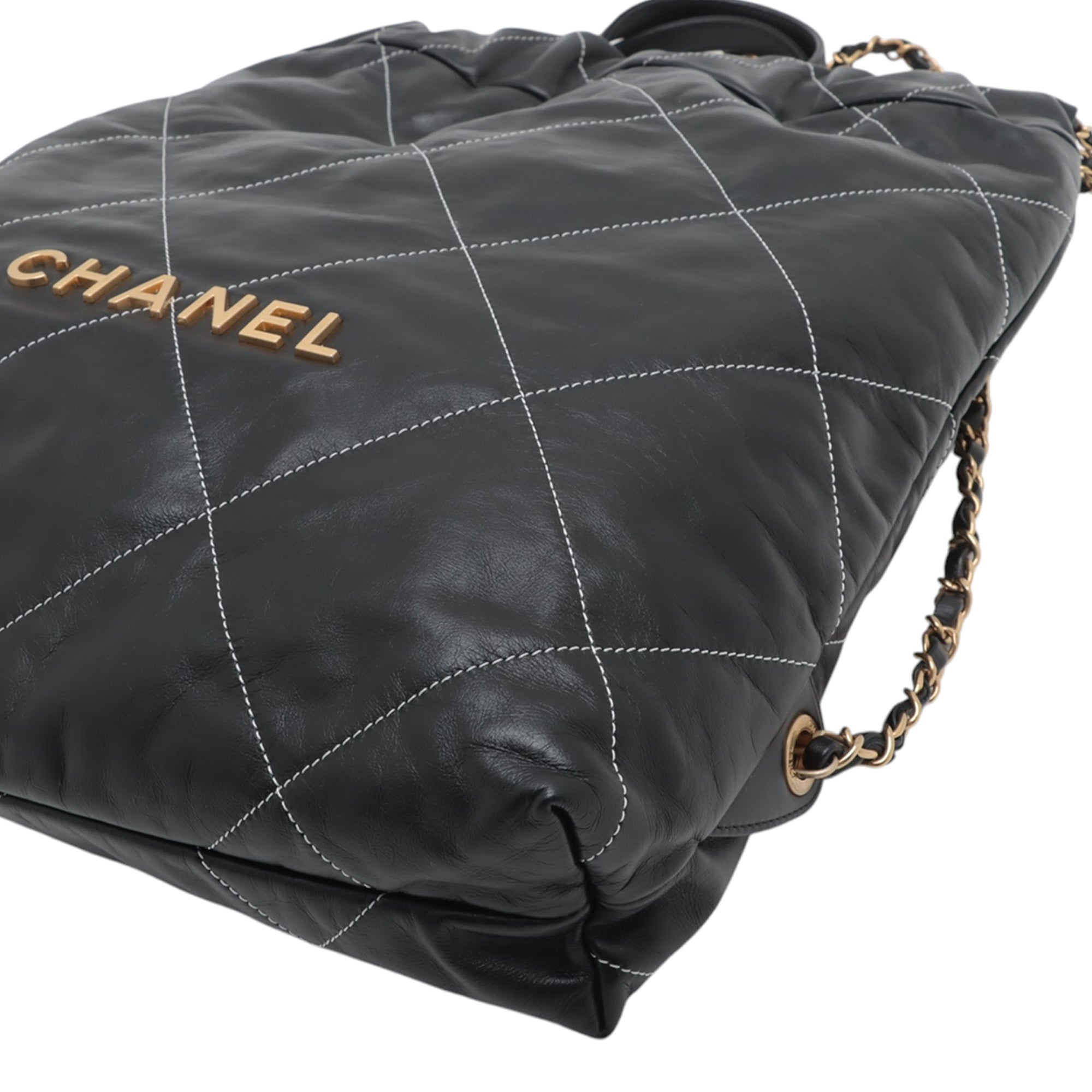 Chanel Large Quilted Shiny Calfskin 22 Backpack - image 7