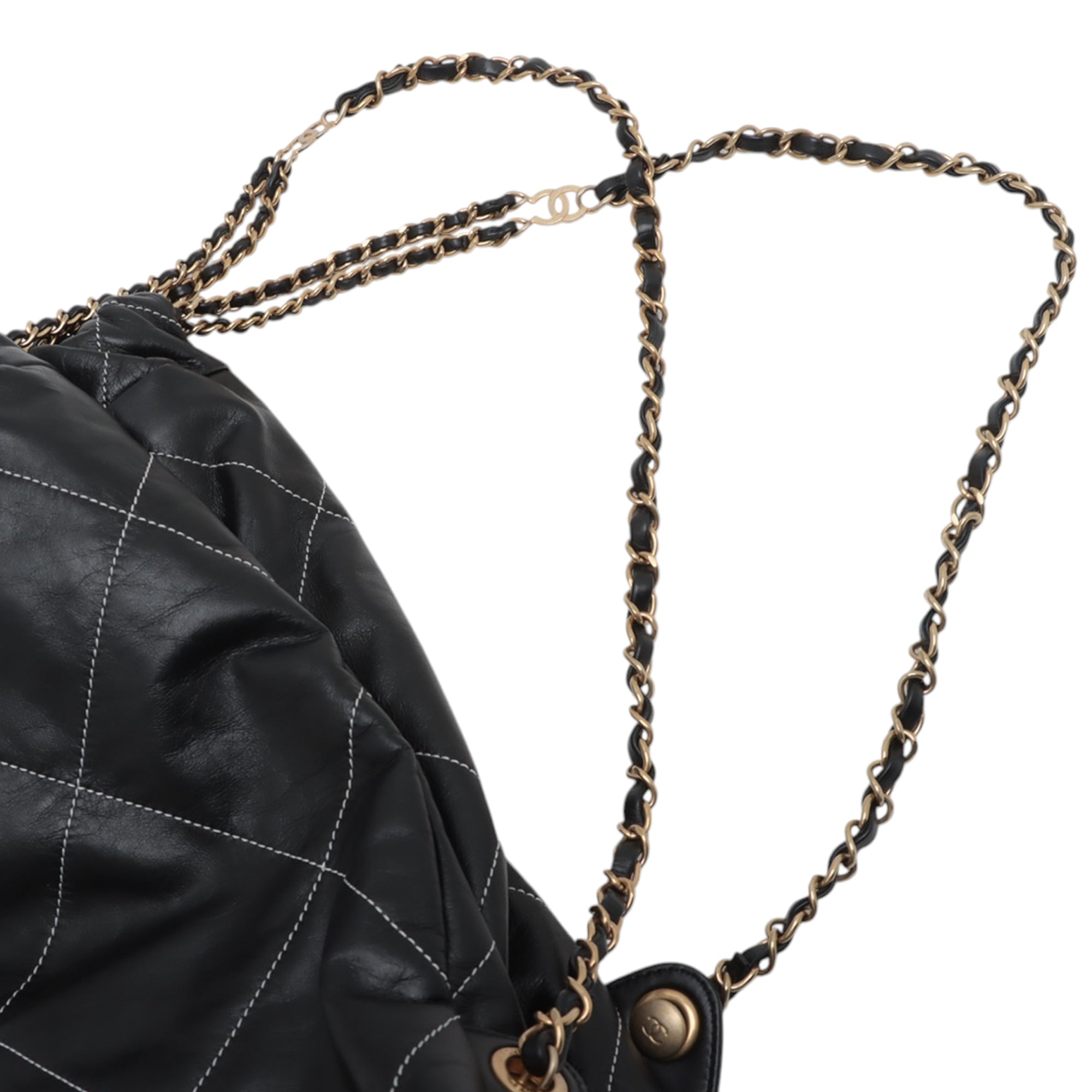 Chanel Large Quilted Shiny Calfskin 22 Backpack - image 9