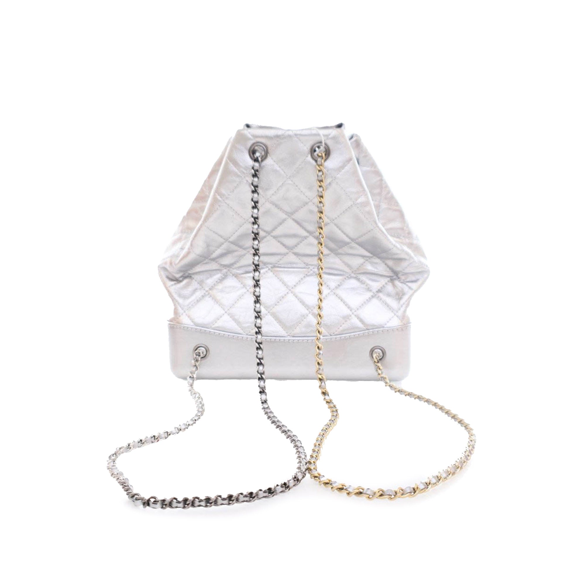 Chanel Crumpled Metallic Calfskin Gabrielle Backpack - image 2