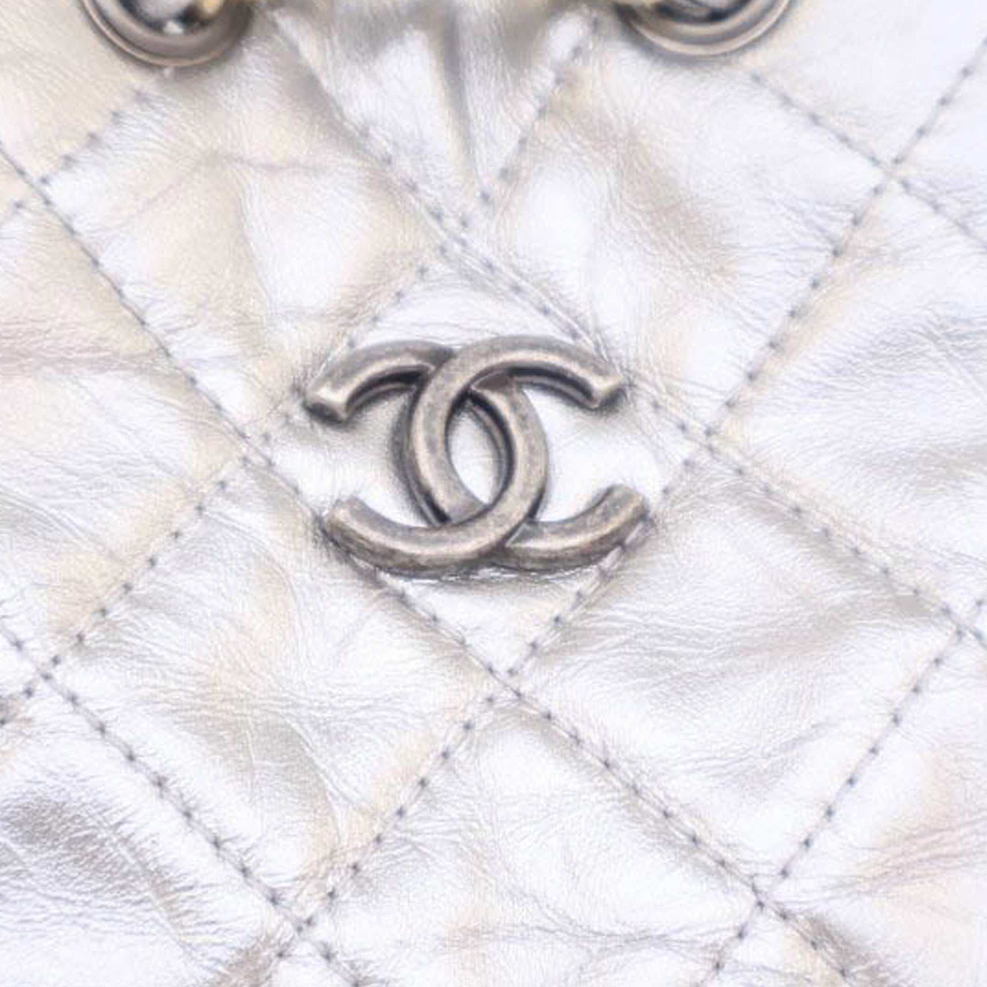 Chanel Crumpled Metallic Calfskin Gabrielle Backpack - image 4