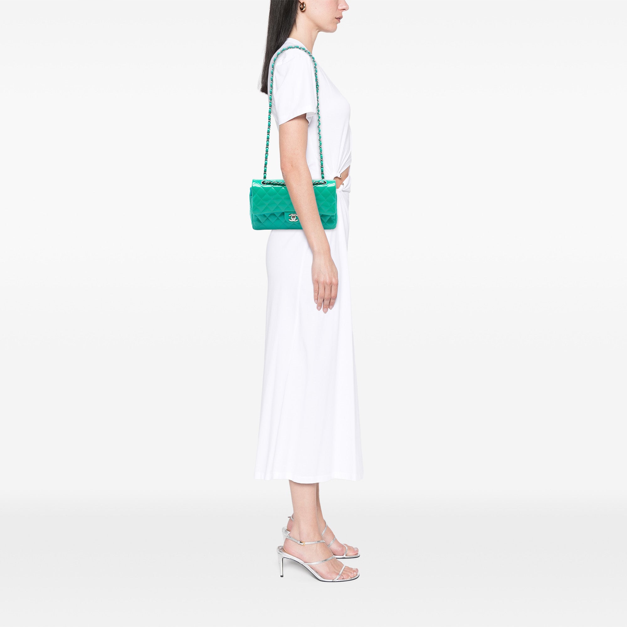 Chanel Medium Classic Patent Double Flap - image 7