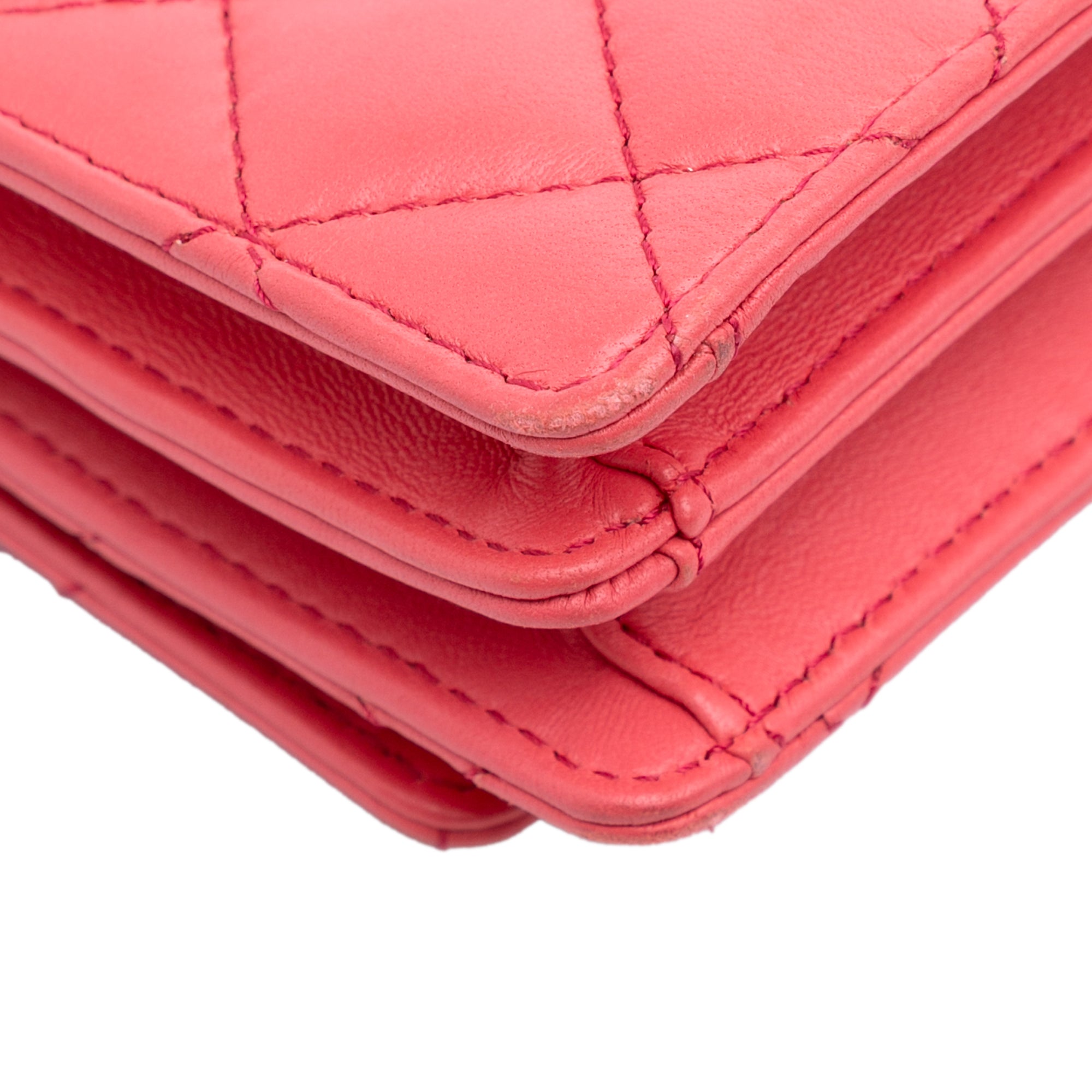 Chanel Quilted Lambskin Pearl Chain East West Single Flap - image 11