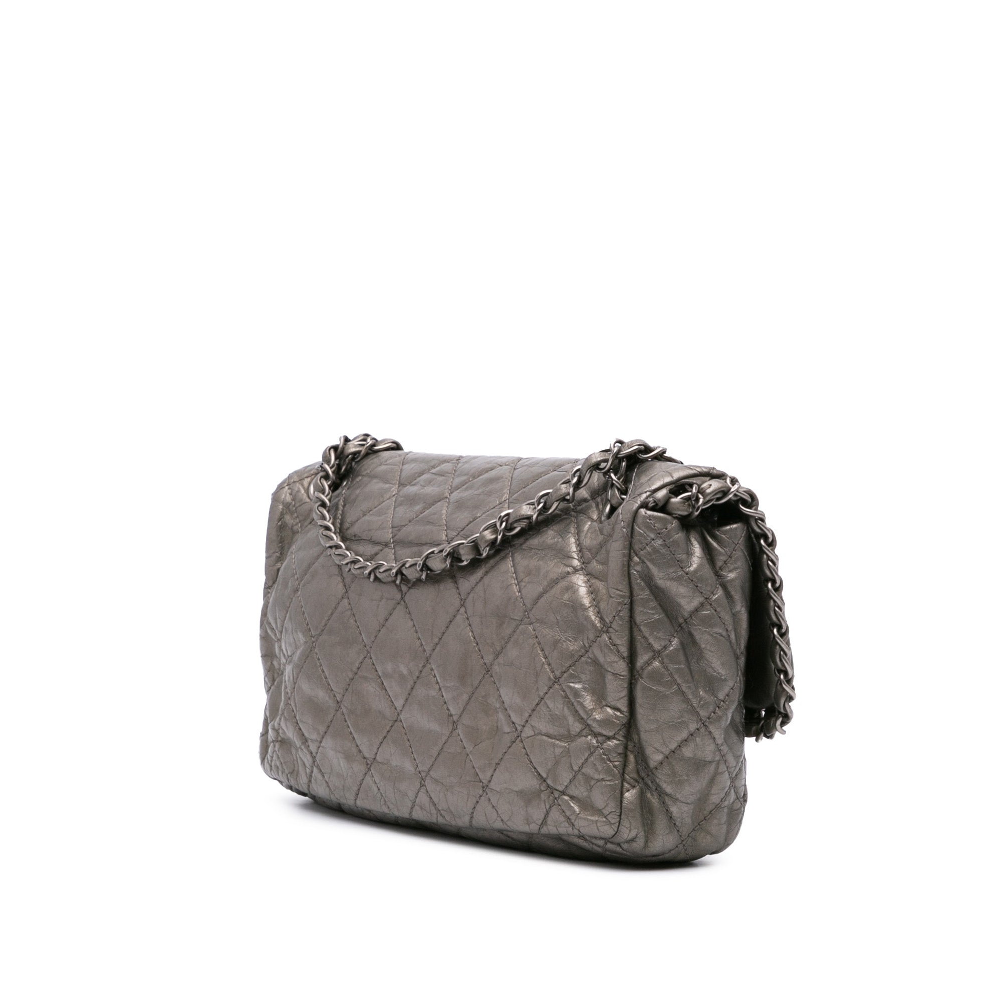 Chanel Medium Quilted Metallic Aged Calfskin Chain Me Flap - image 2