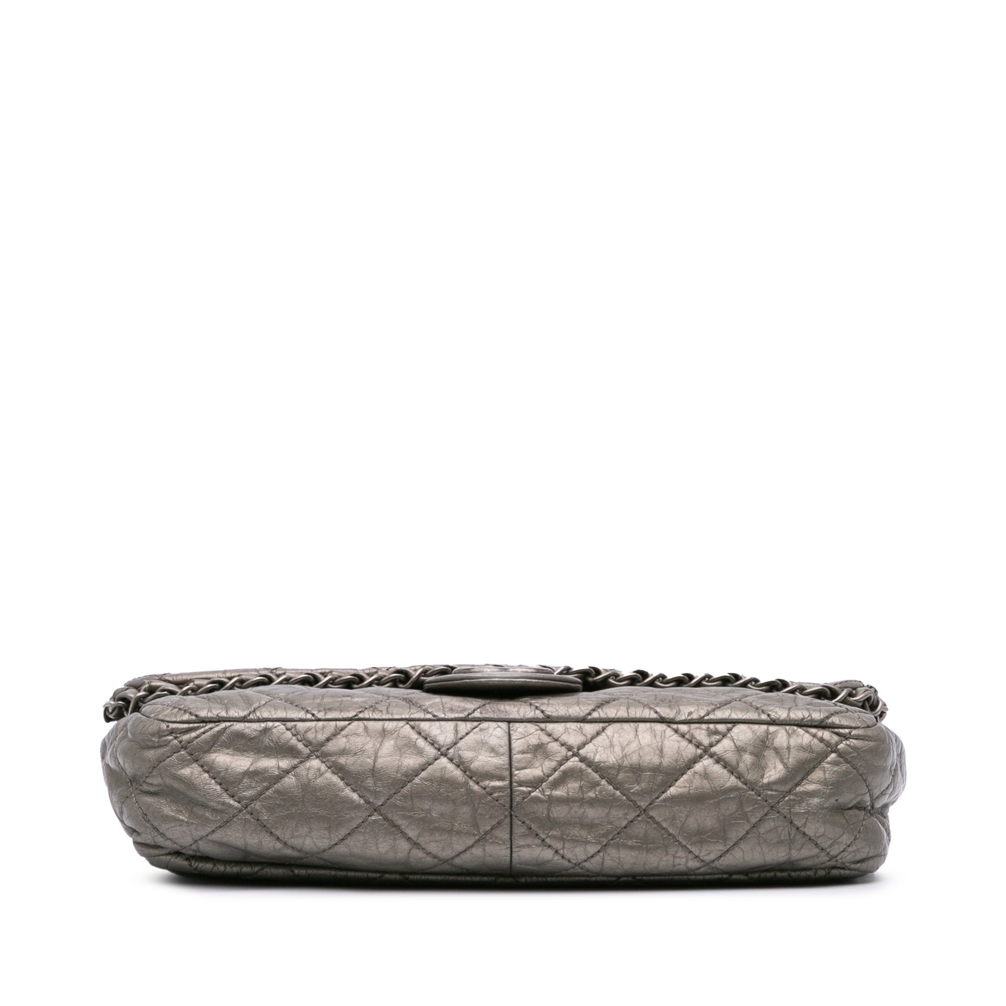Chanel Medium Quilted Metallic Aged Calfskin Chain Me Flap - image 3