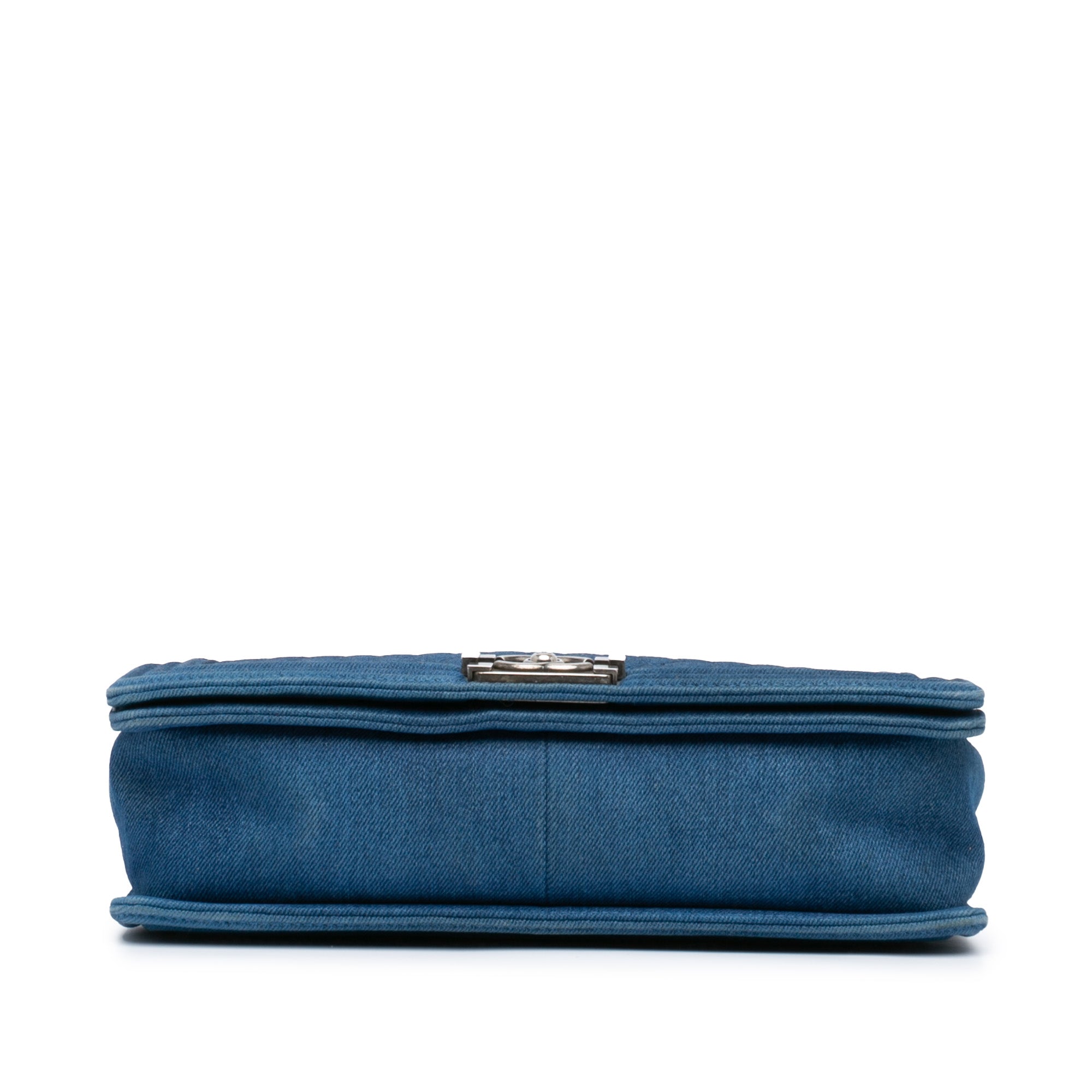 Chanel Large Quilted Denim Boy Flap - image 3