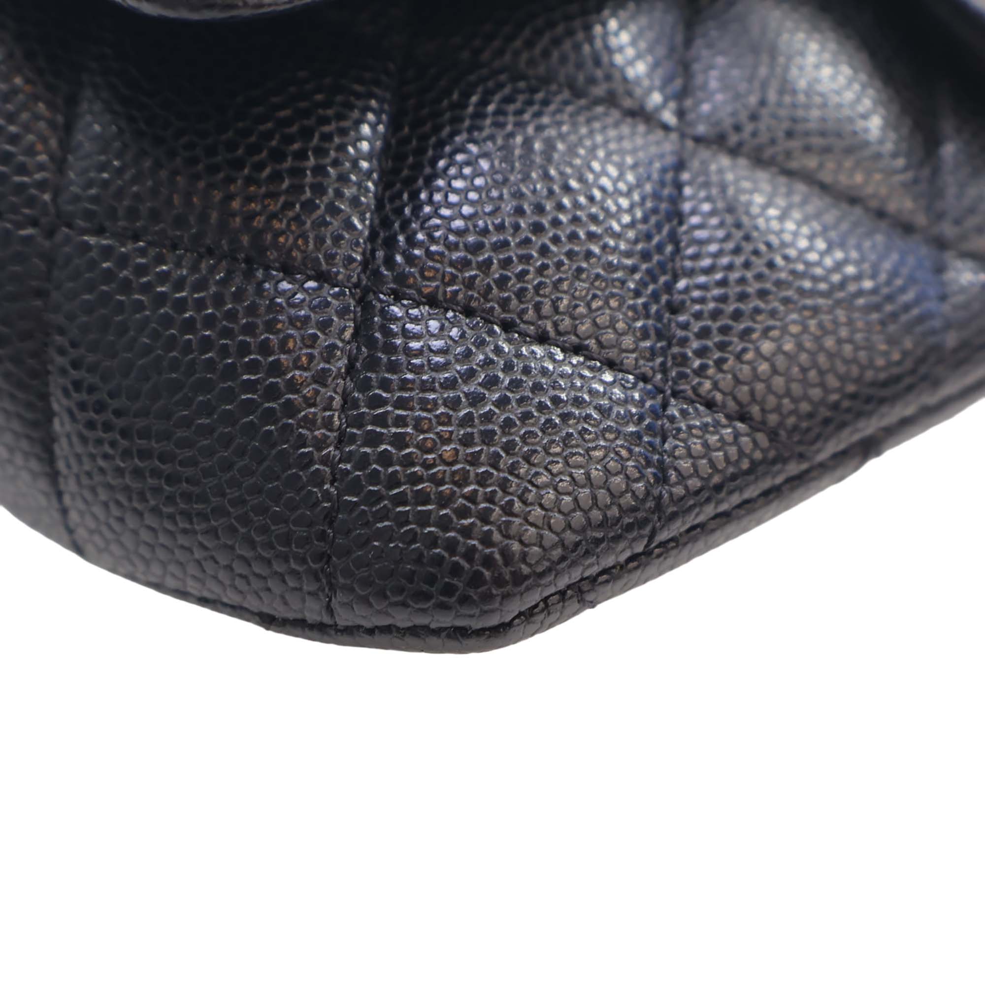 Chanel CC Quilted Caviar Sunglasses Case with Chain - image 13