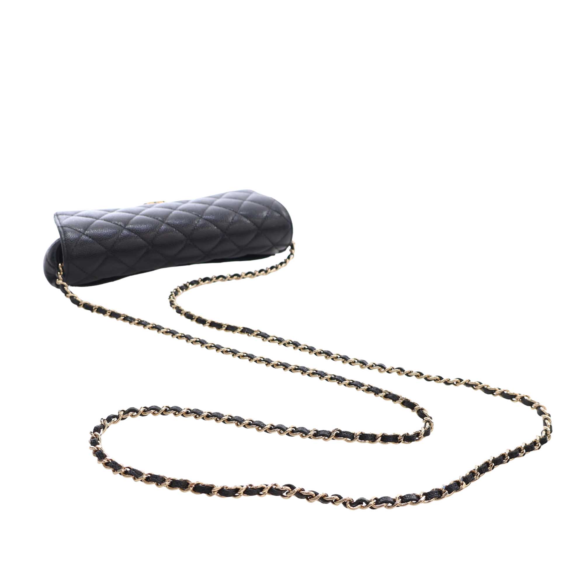 Chanel CC Quilted Caviar Sunglasses Case with Chain - image 15