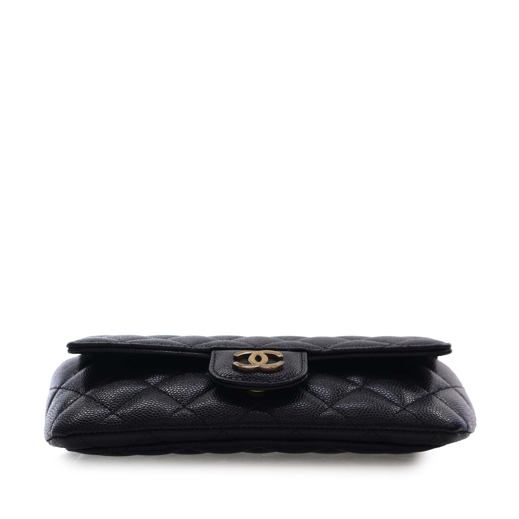 Chanel CC Quilted Caviar Sunglasses Case with Chain - image 5