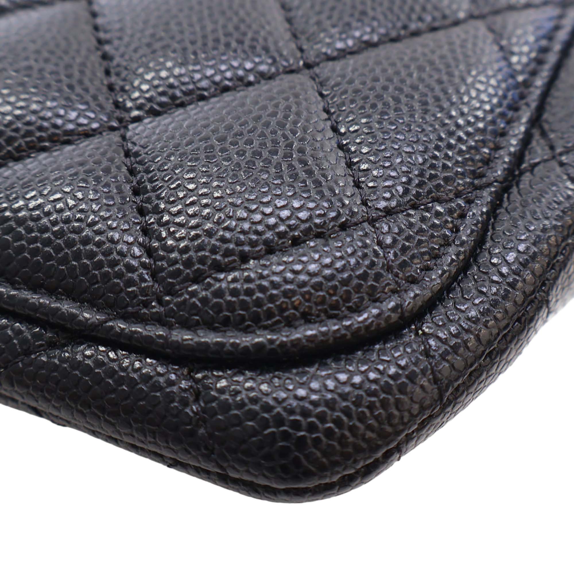 Chanel CC Quilted Caviar Sunglasses Case with Chain - image 8