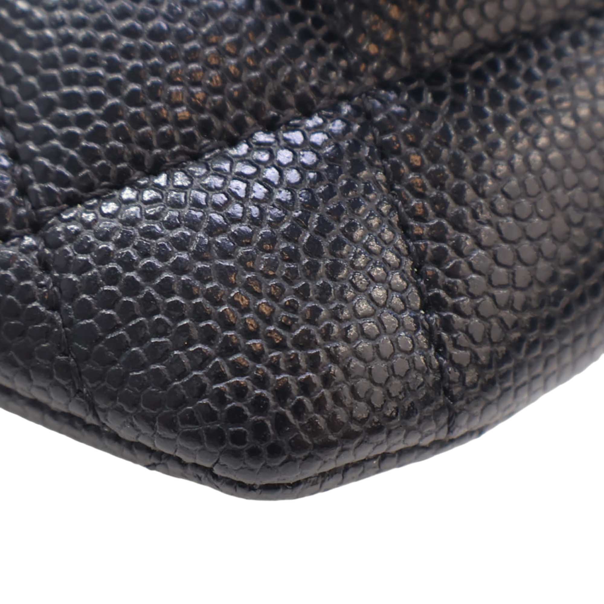 Chanel CC Quilted Caviar Sunglasses Case with Chain - image 9