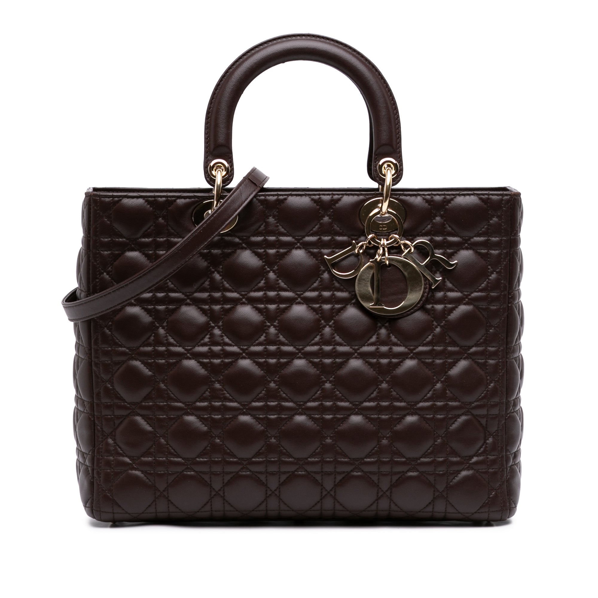 Dior Large Lambskin Cannage Lady Dior - image 1