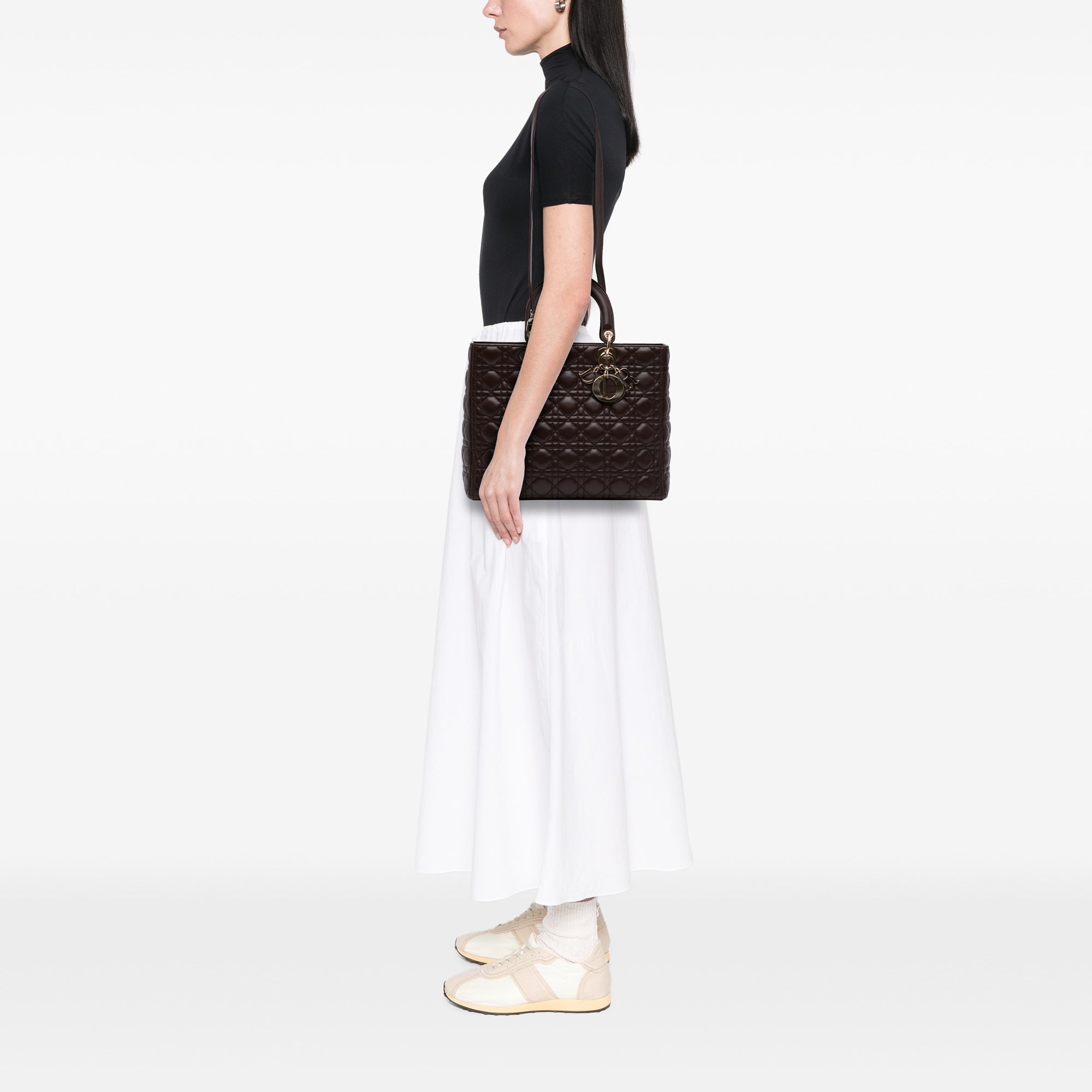 Dior Large Lambskin Cannage Lady Dior - image 6
