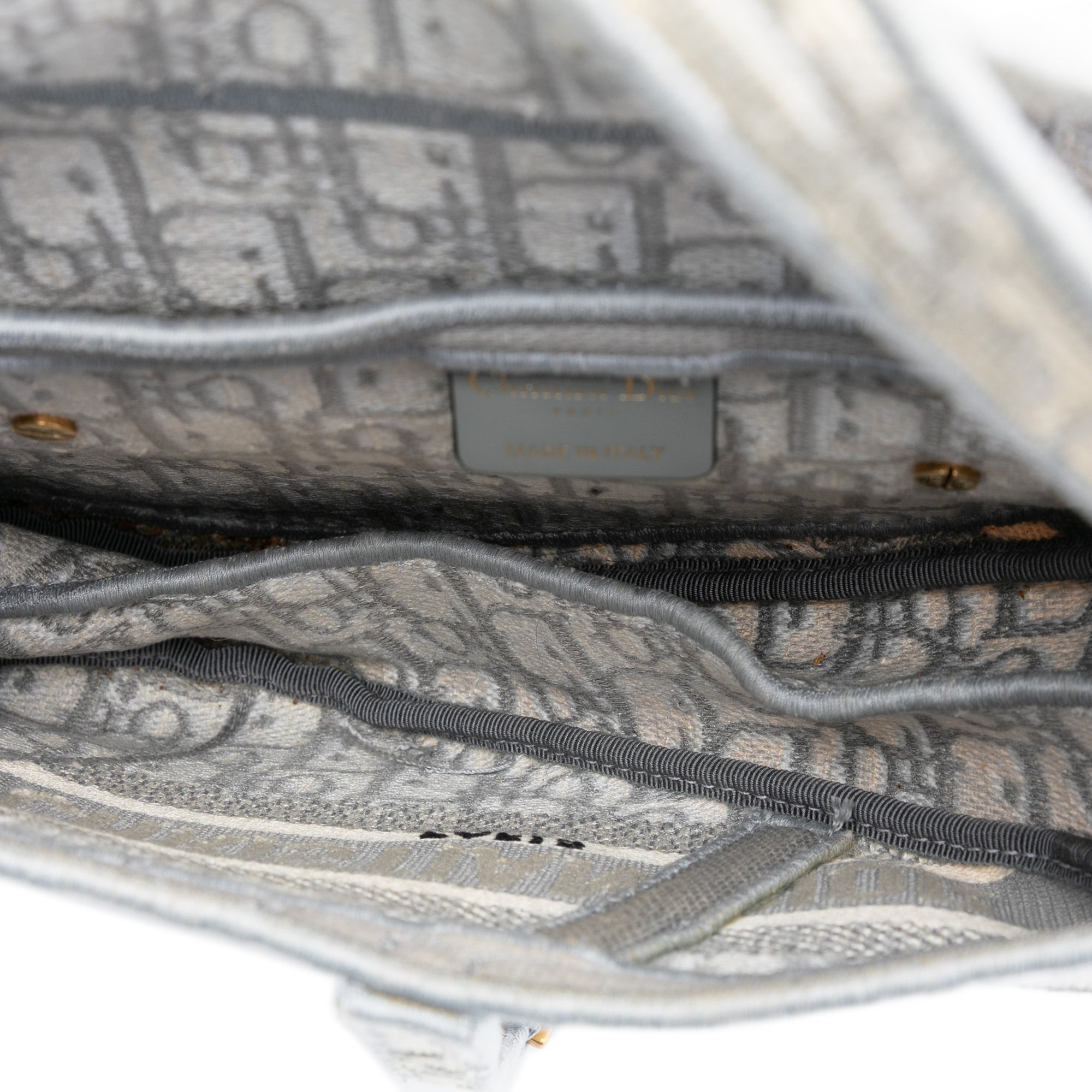 Dior Oblique Embroidered Canvas Saddle Bag - image 4