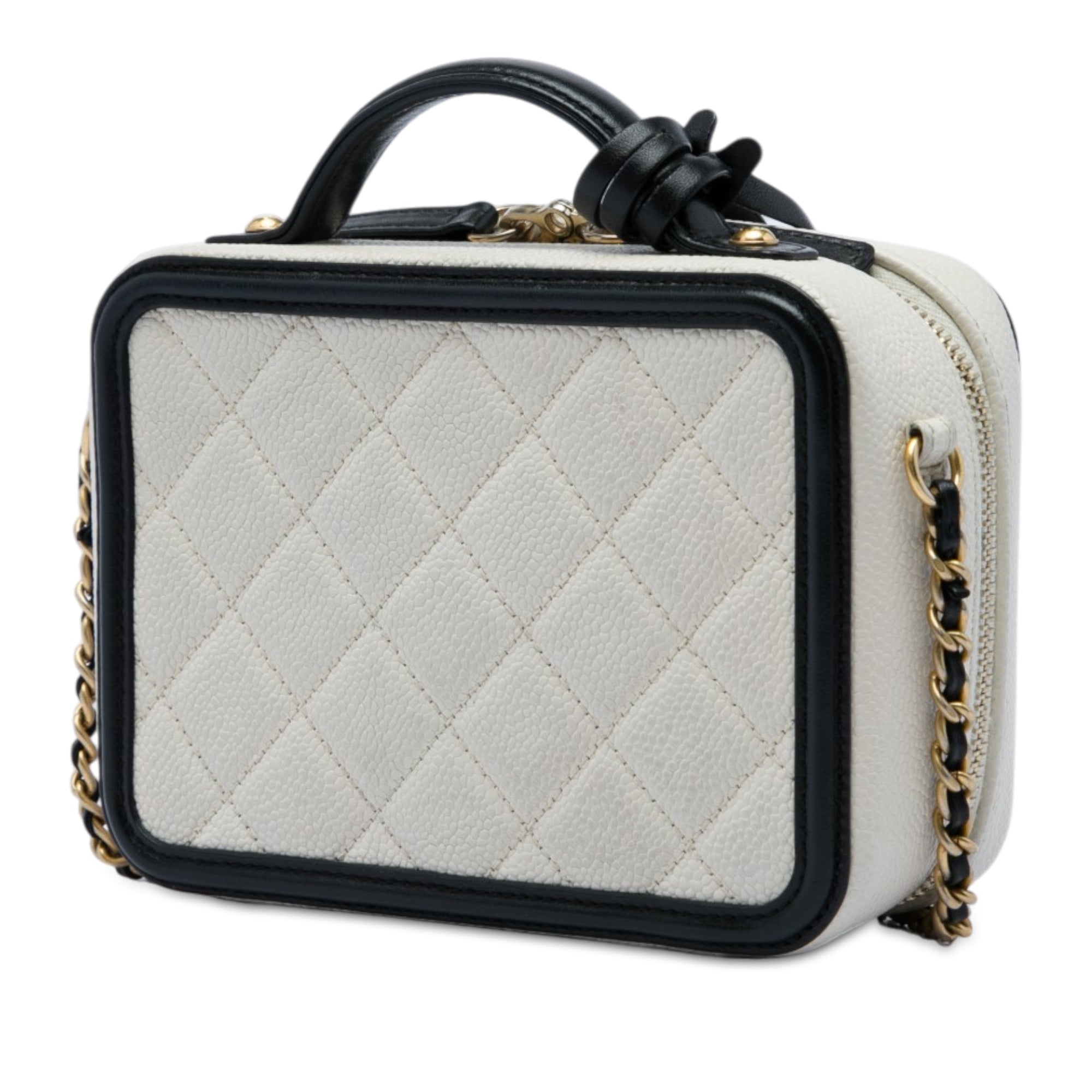 Chanel Small Caviar CC Filigree Vanity Case - image 2