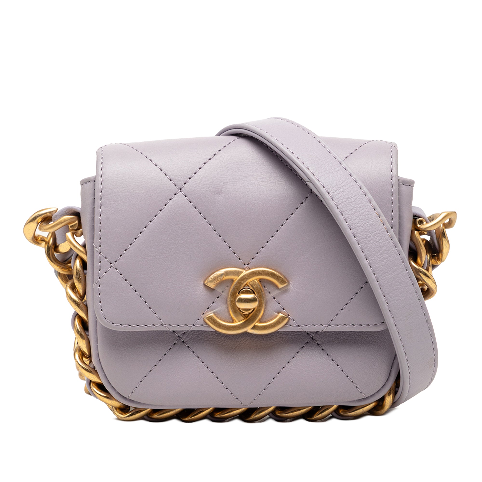 Chanel Mini Quilted Calfskin Framing Chain Flap - image 1