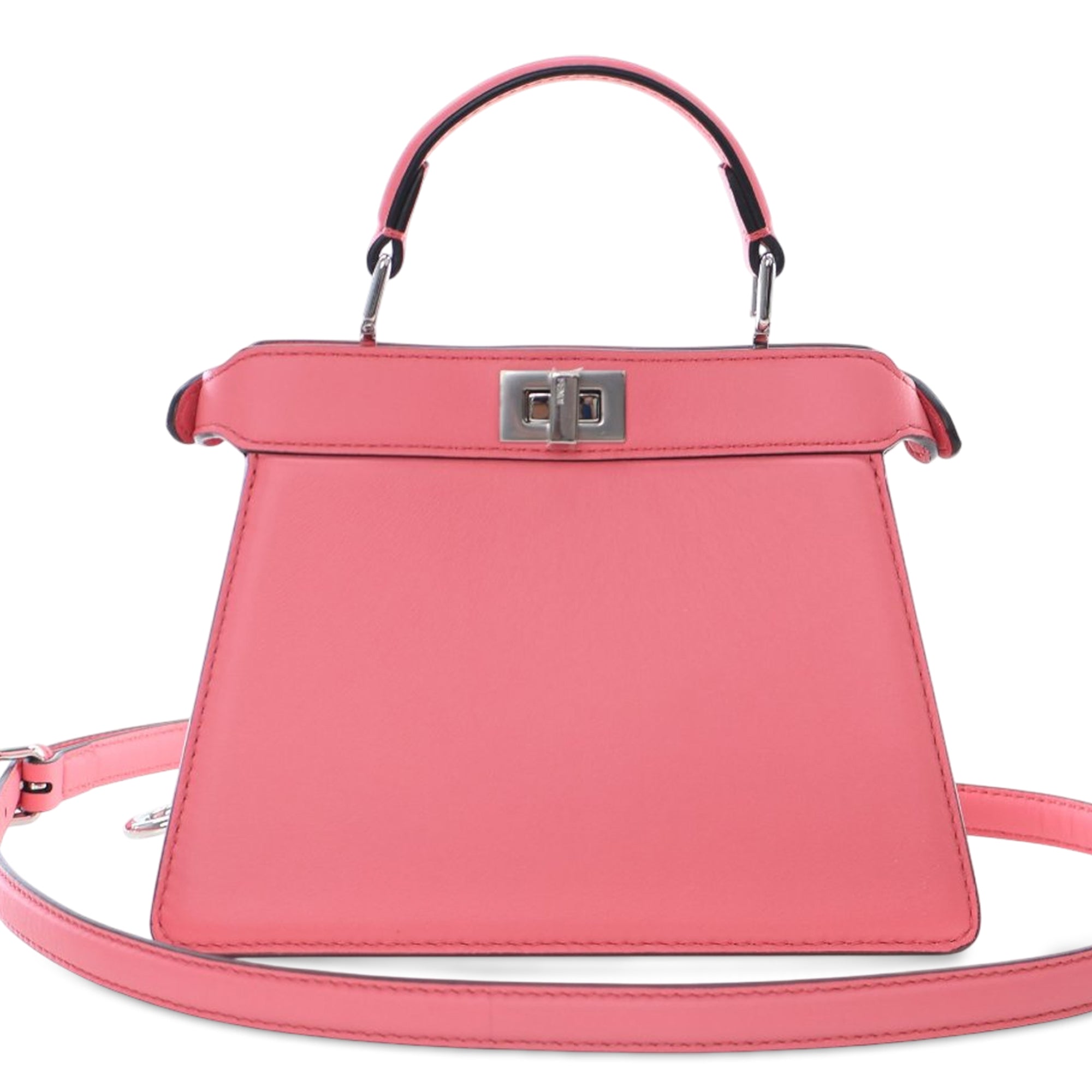 Fendi Petite Leather Peekaboo ISeeU Satchel - image 3