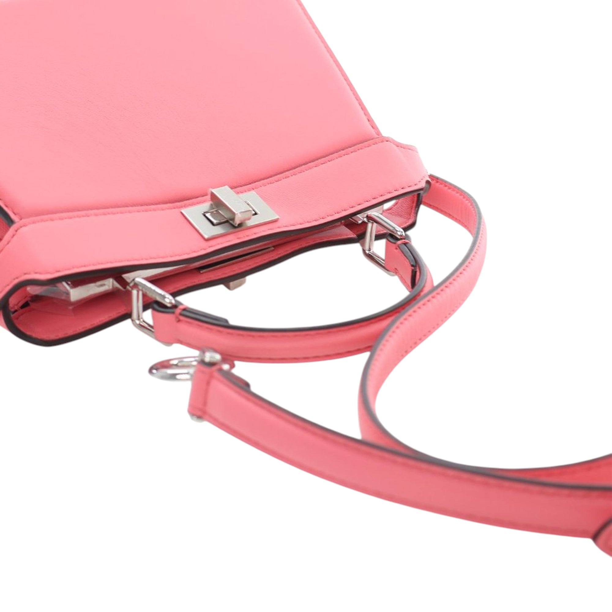 Fendi Petite Leather Peekaboo ISeeU Satchel - image 9