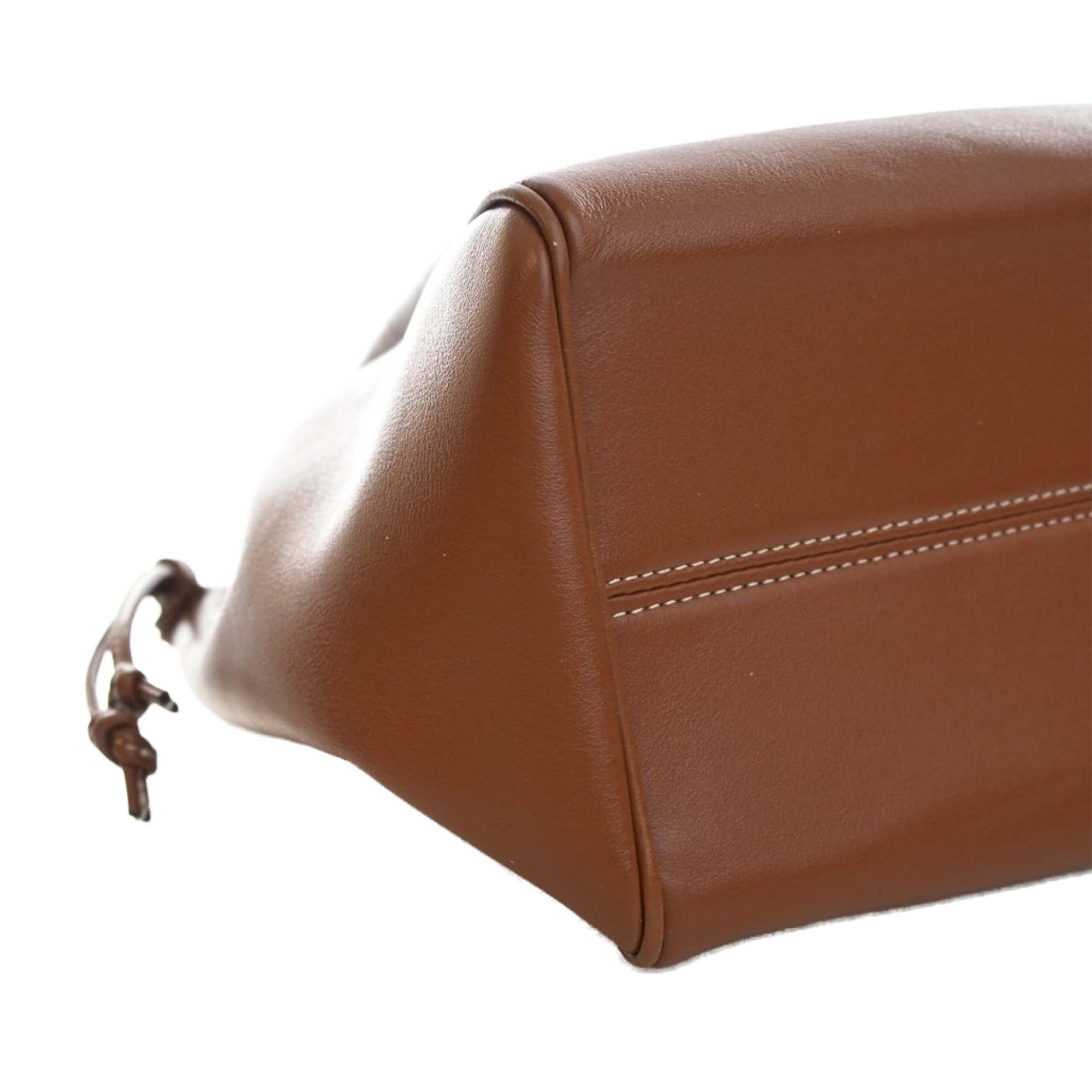 Celine Small Calfskin Cuir Triomphe Cabas Drawstring Satchel - image 11