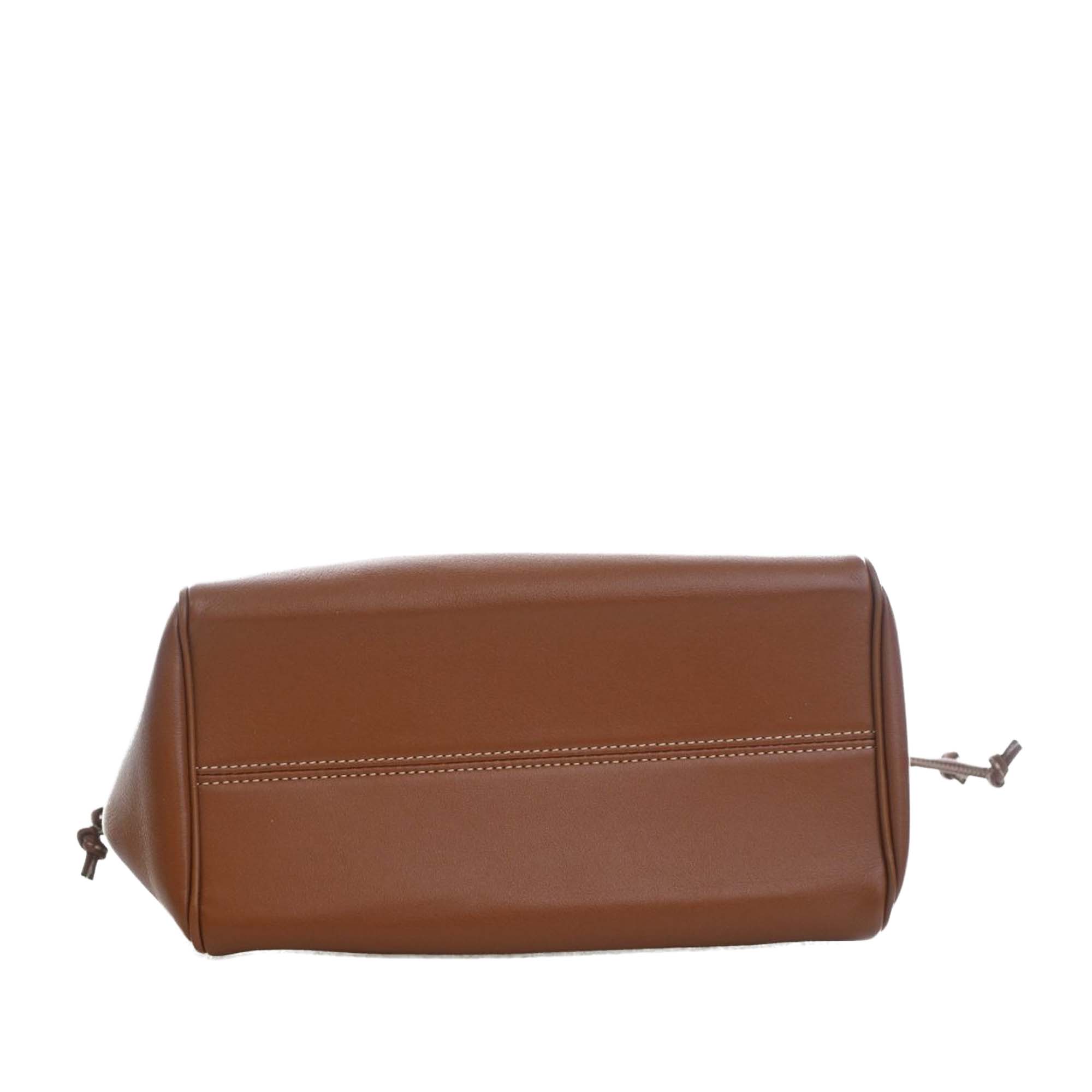 Celine Small Calfskin Cuir Triomphe Cabas Drawstring Satchel - image 5