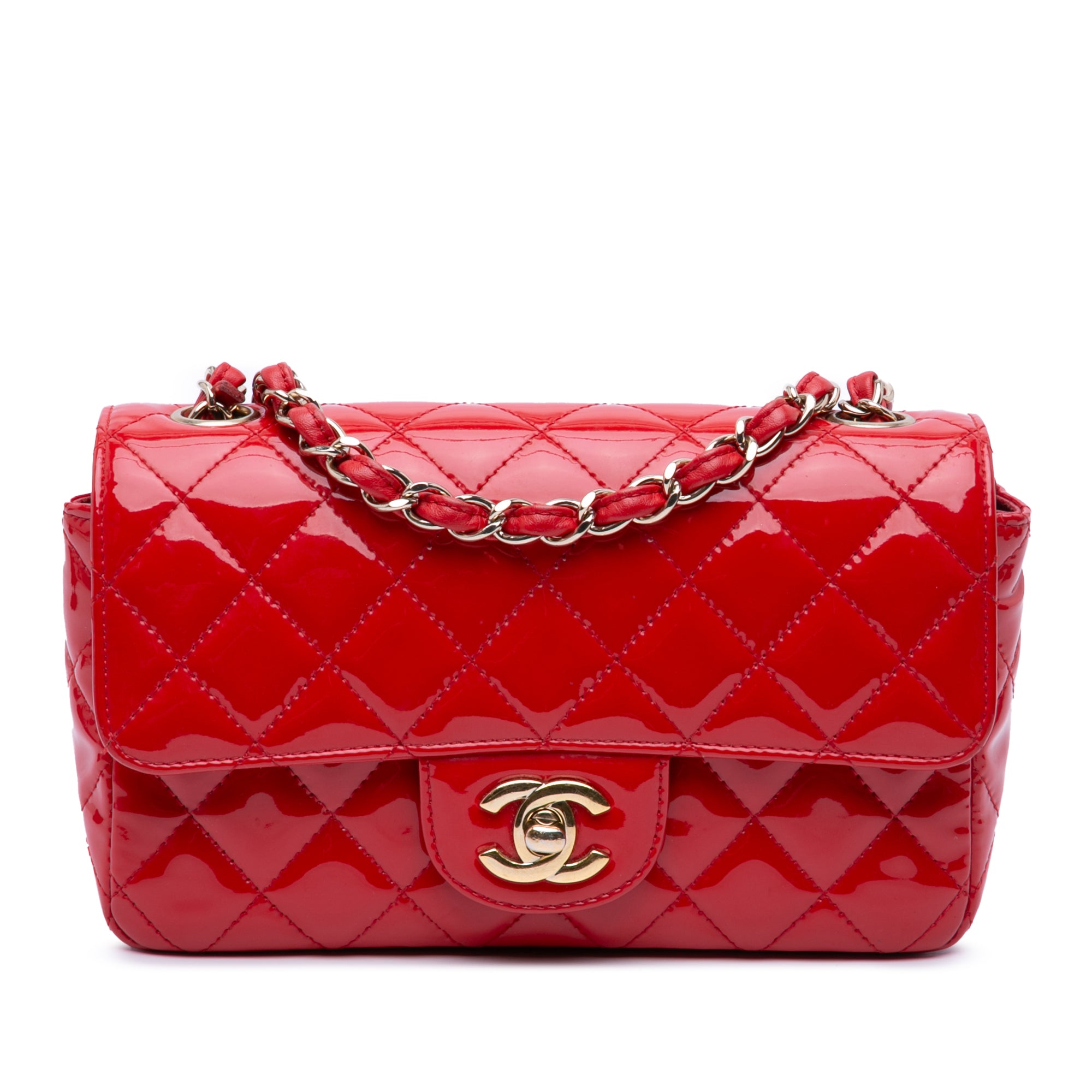 Chanel Mini Rectangular Classic Patent Single Flap - image 1