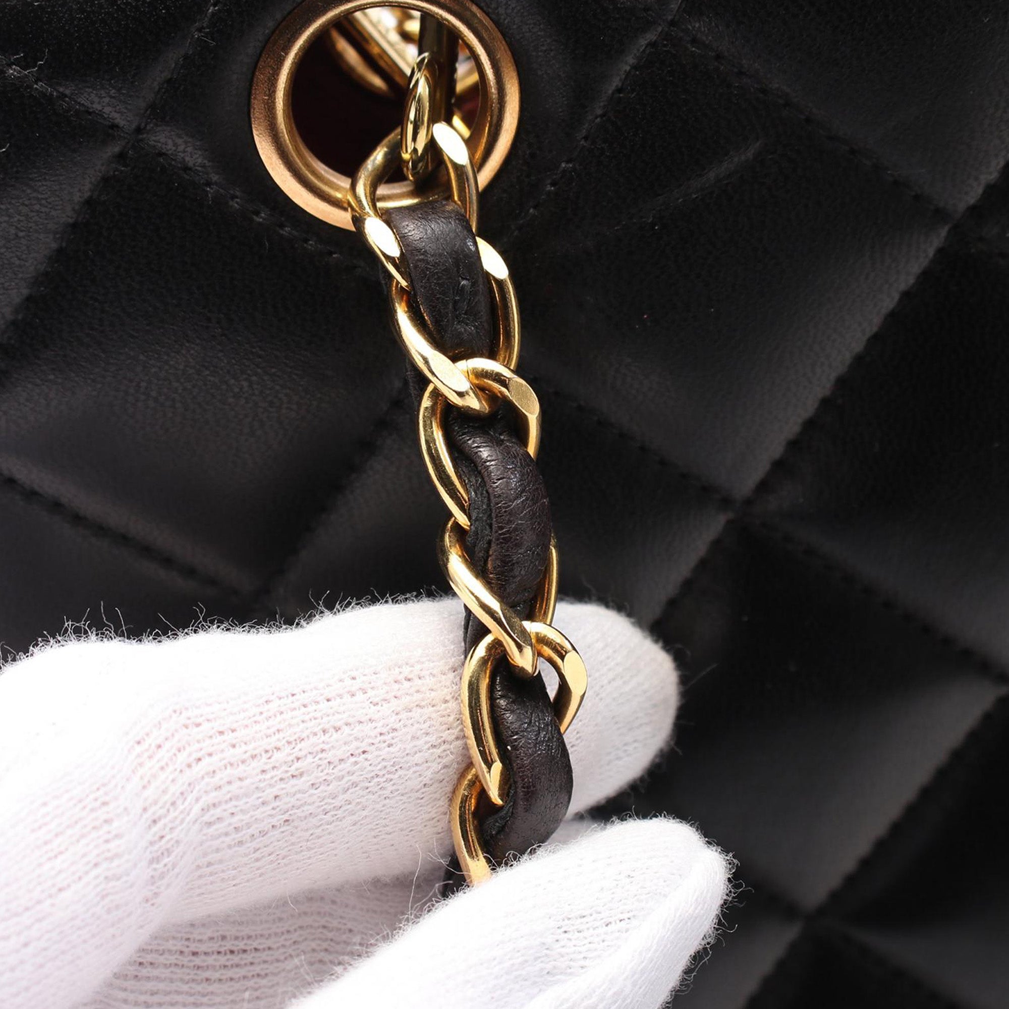 Chanel Quilted Lambskin Chain Shopper Tote - image 10