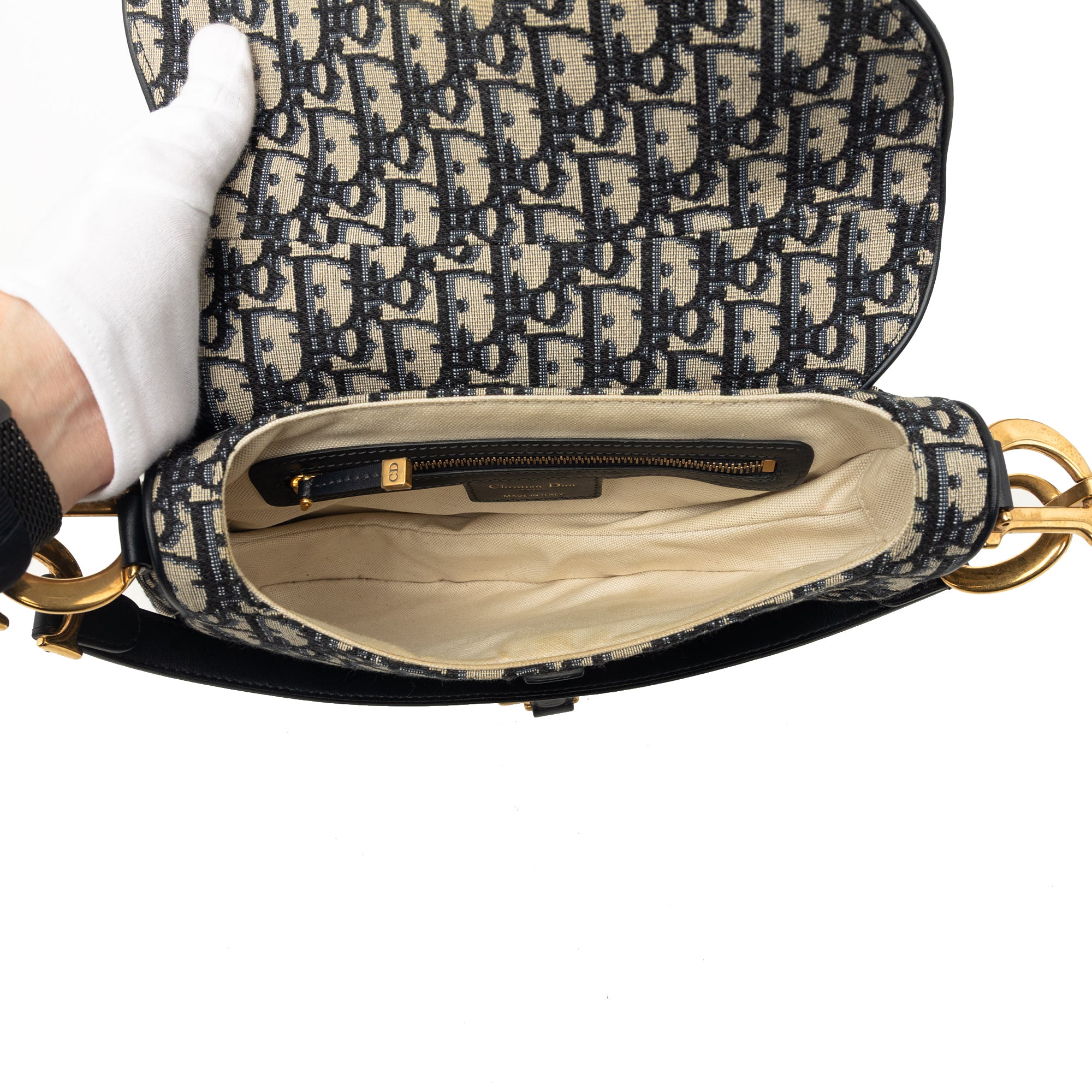 Dior Oblique Canvas Saddle Bag - image 4