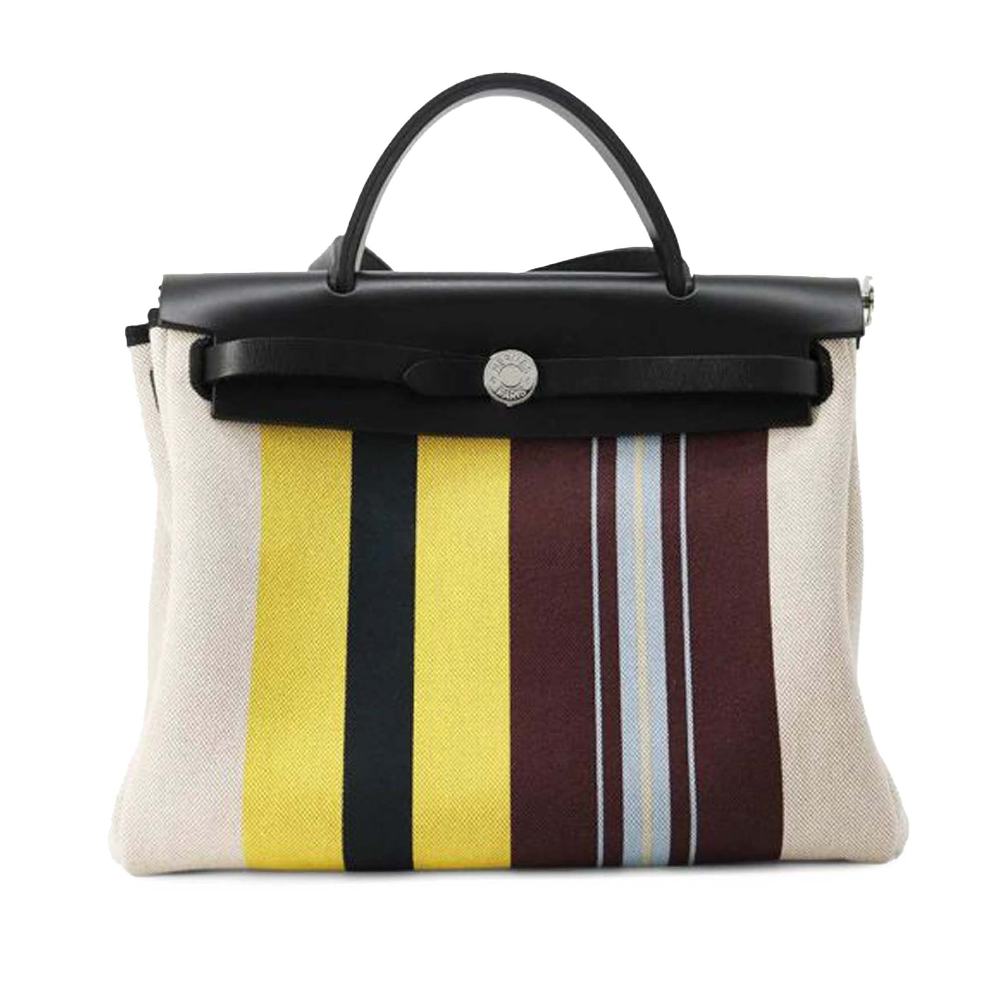 Hermès H Plume Rayures d'Equipage Laquered Herbag Zip 31 - image 1