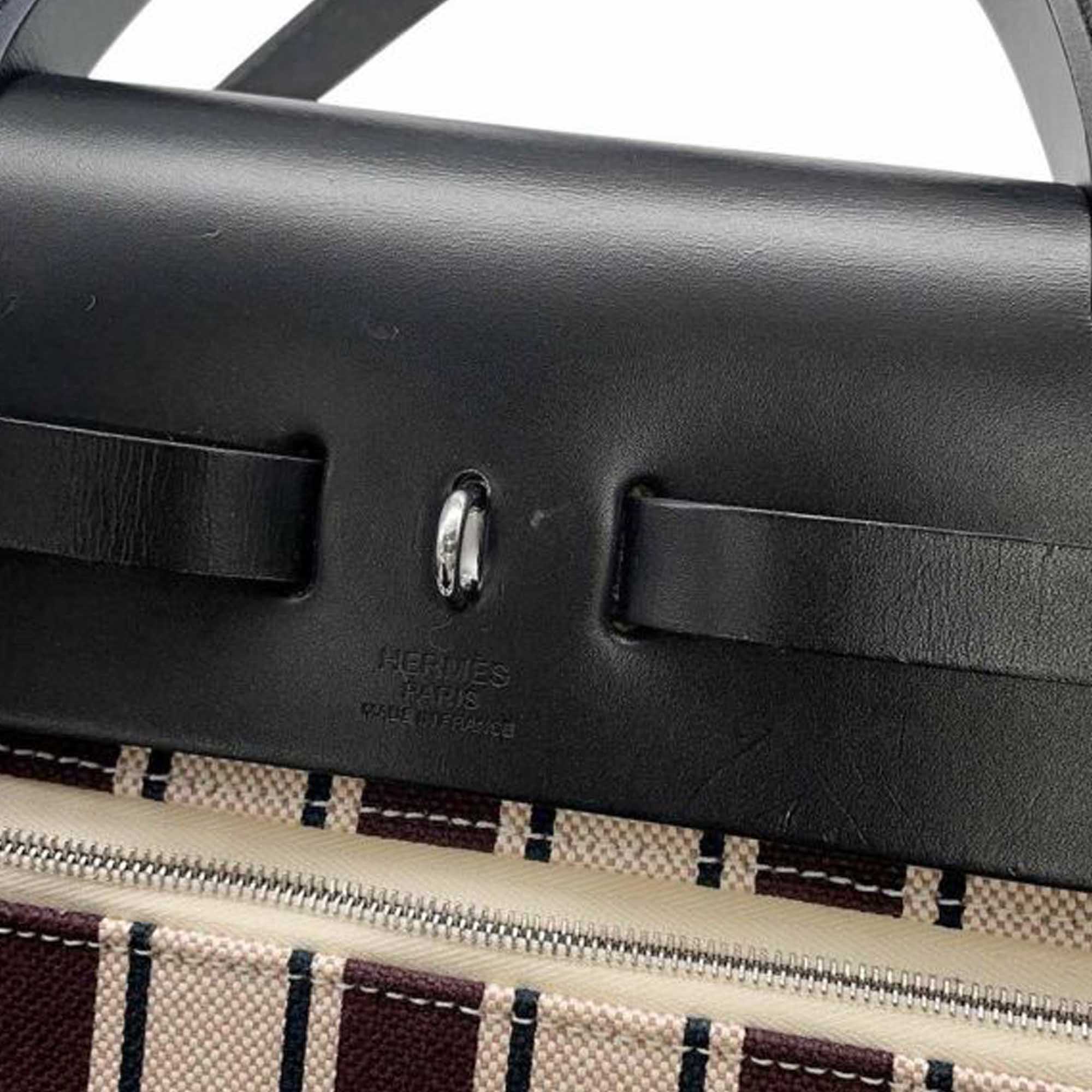 Hermès H Plume Rayures d'Equipage Laquered Herbag Zip 31 - image 6