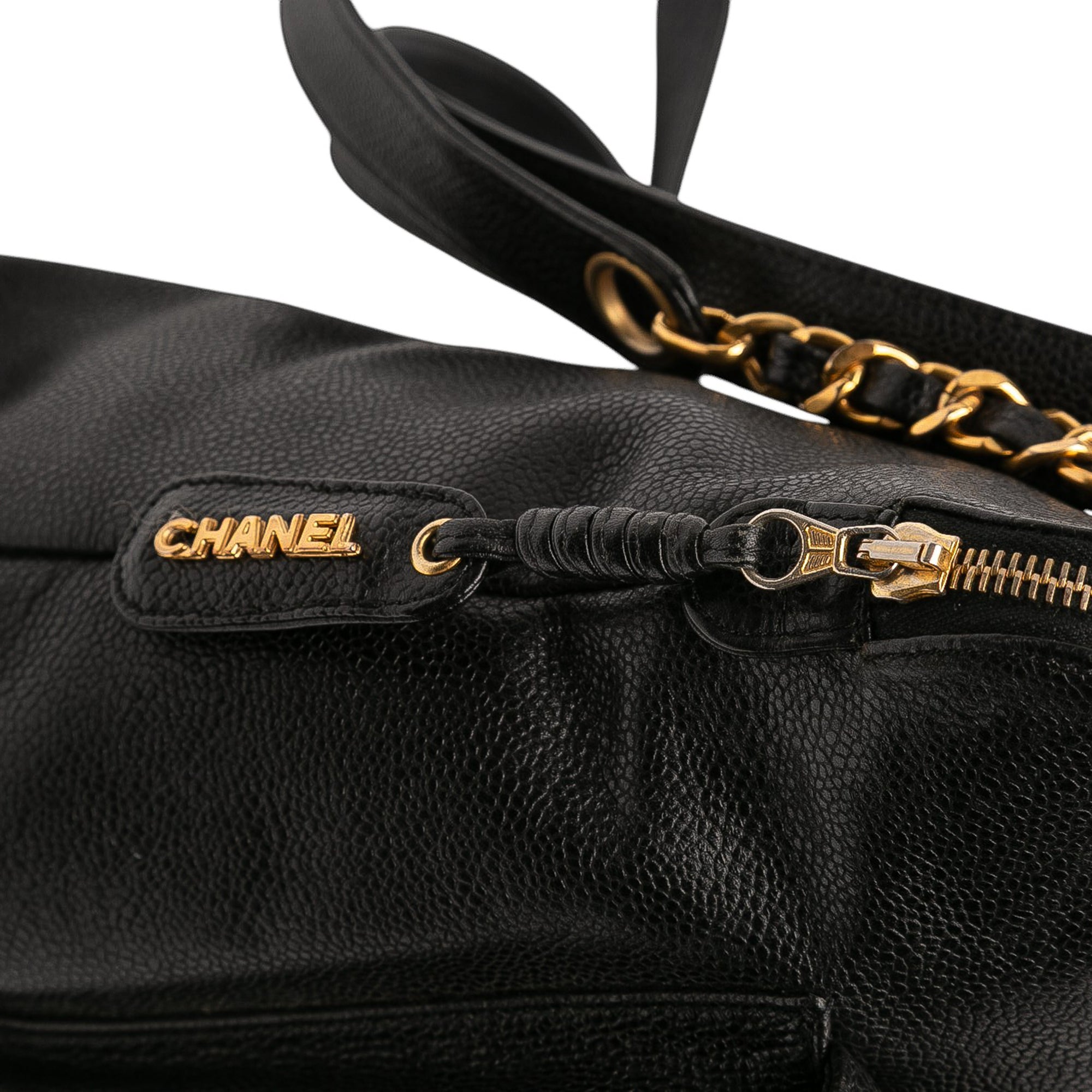 Chanel Caviar Front Pocket Chain Tote - image 9