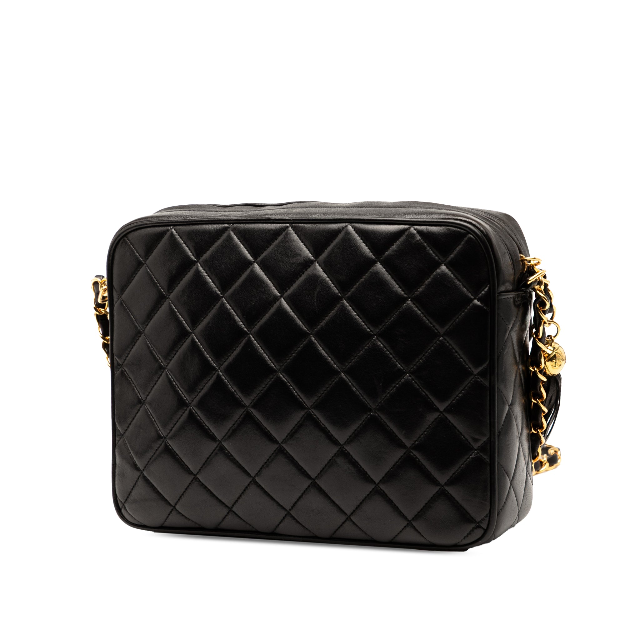 Chanel Small CC Quilted Lambskin Tassel Flap Camera Bag - image 2